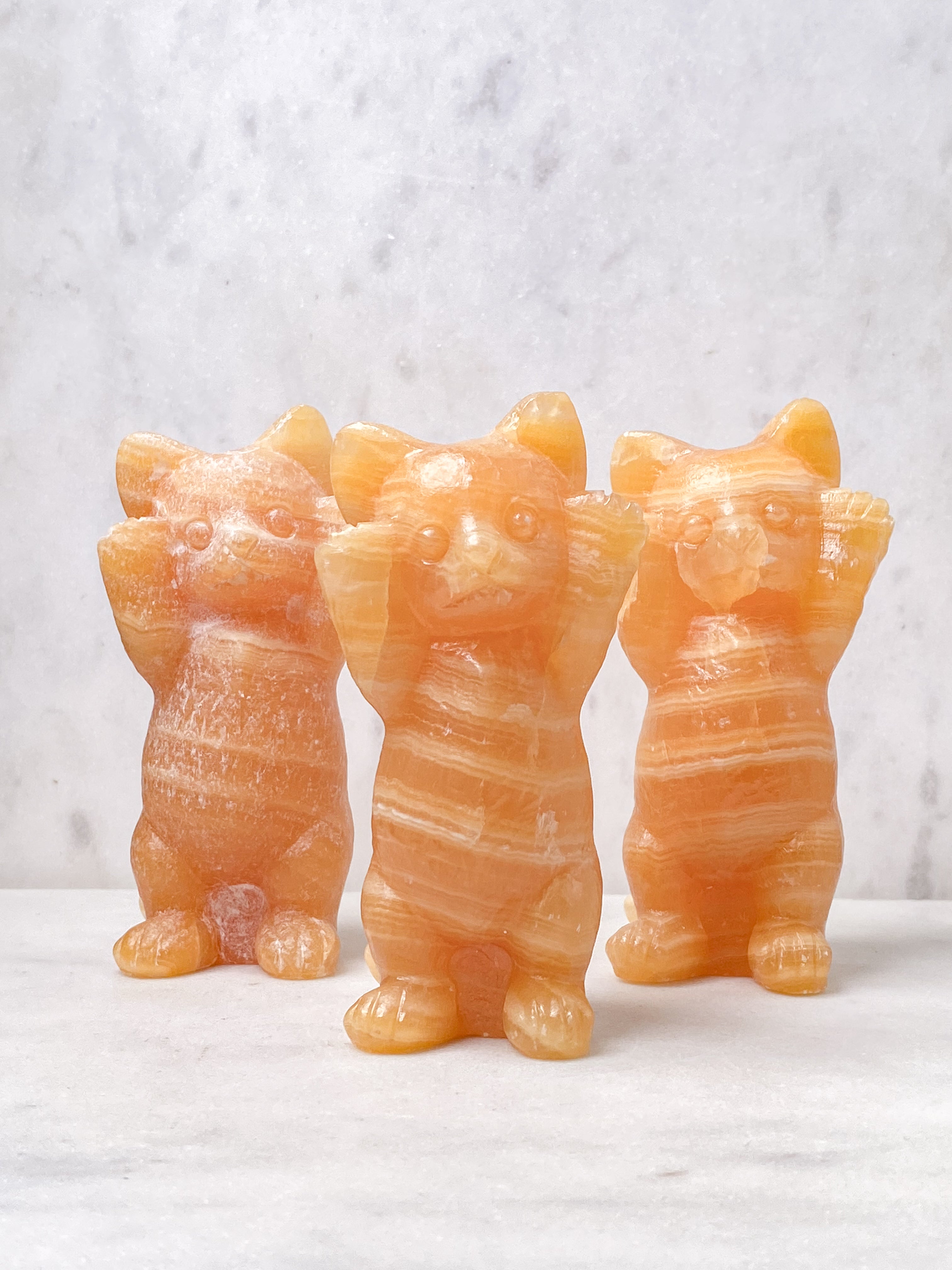 Orange kalcitpumpa med band