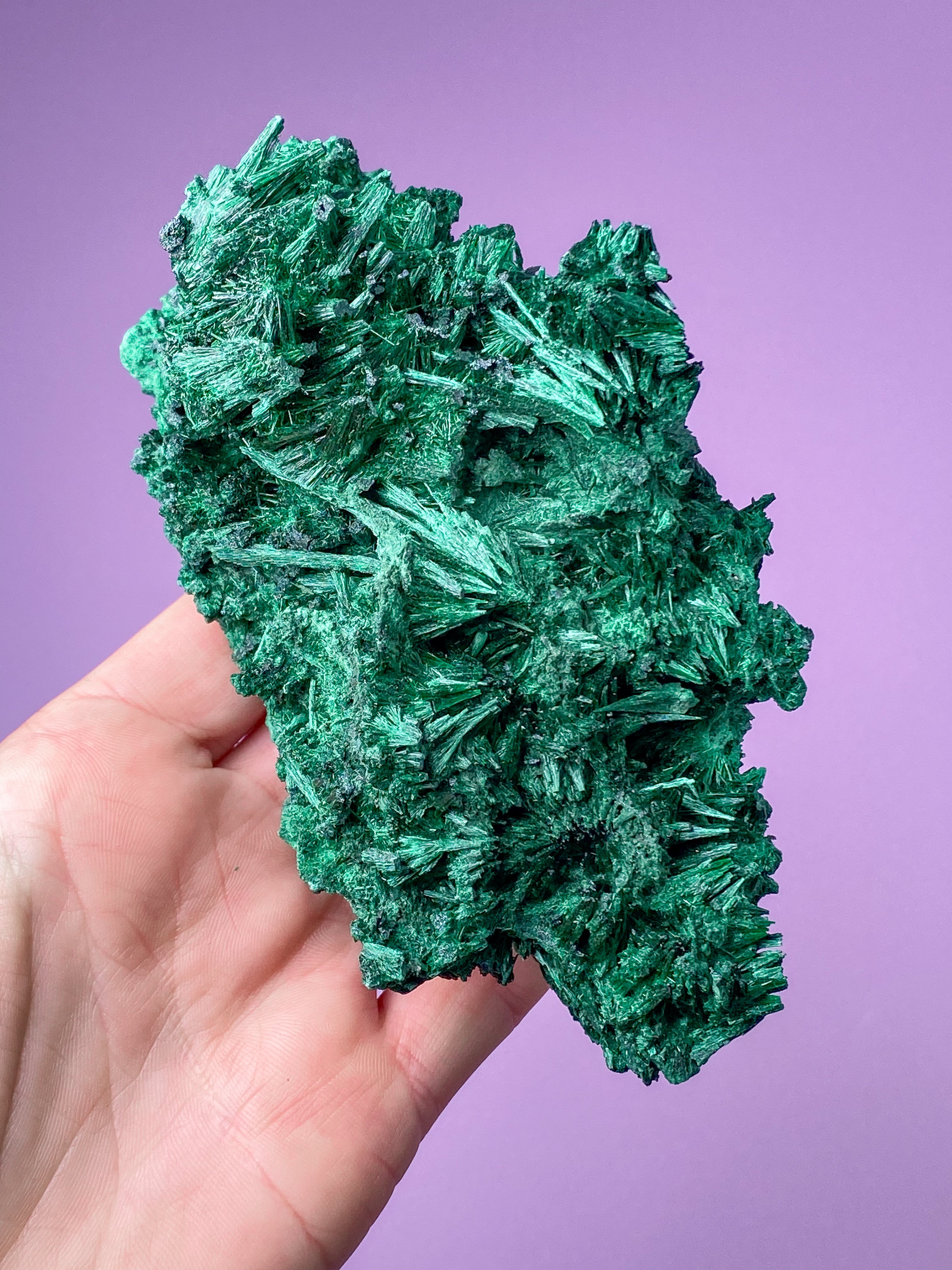 Silkesmalakitkluster (nr 3)