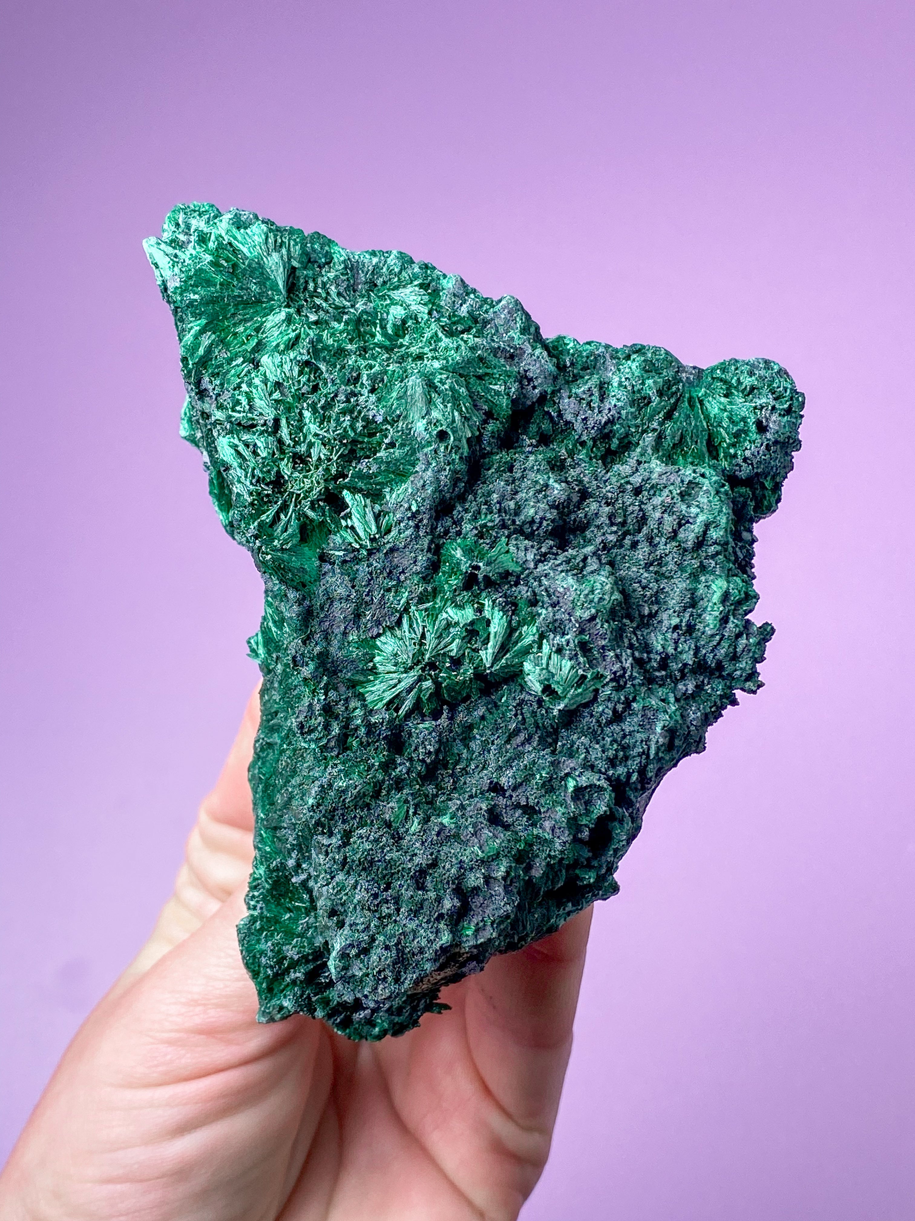 Silkesmalakitkluster (nr 4)