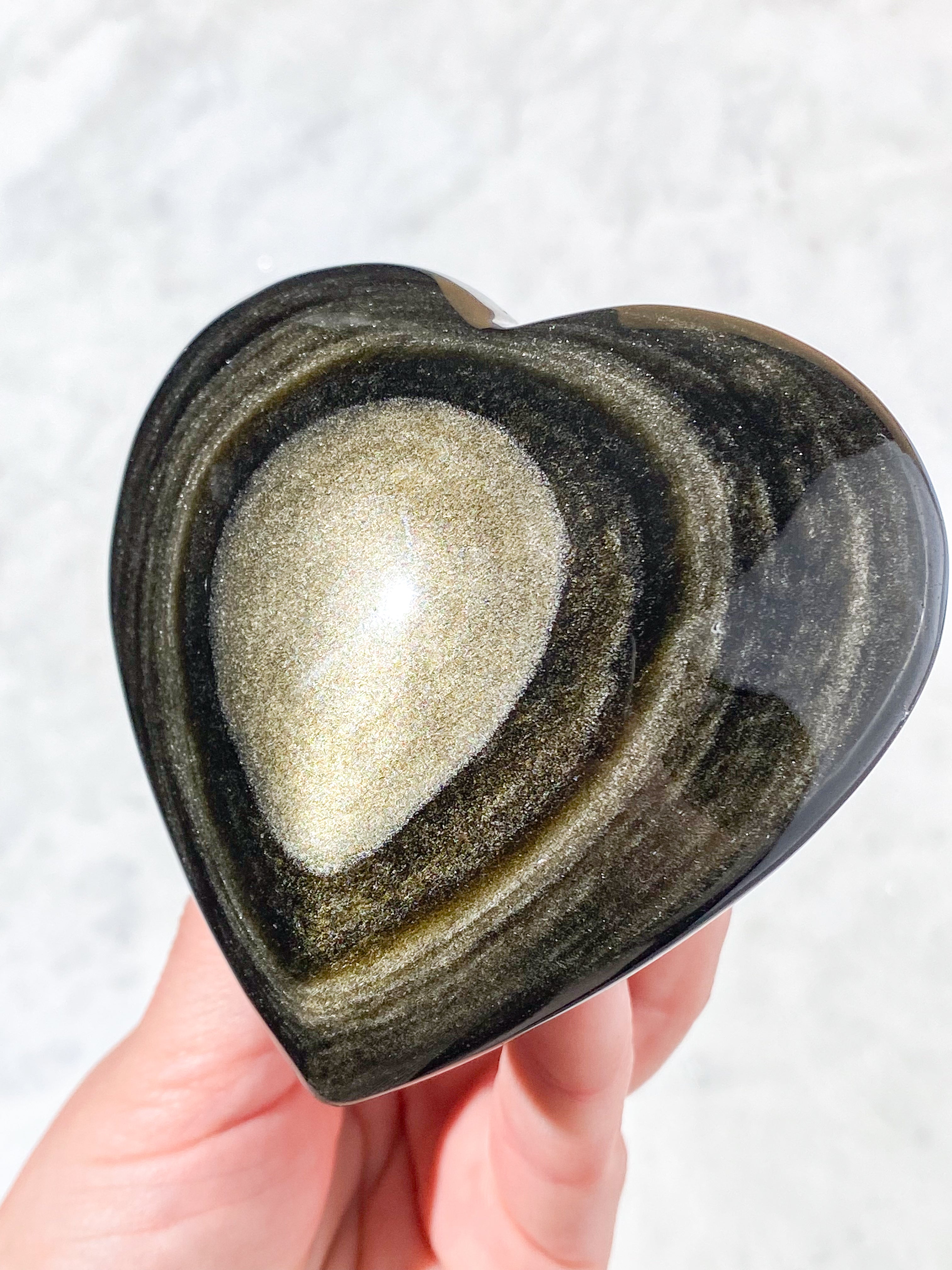 Stort Guld Obsidian Hjärta (Nr. 1)