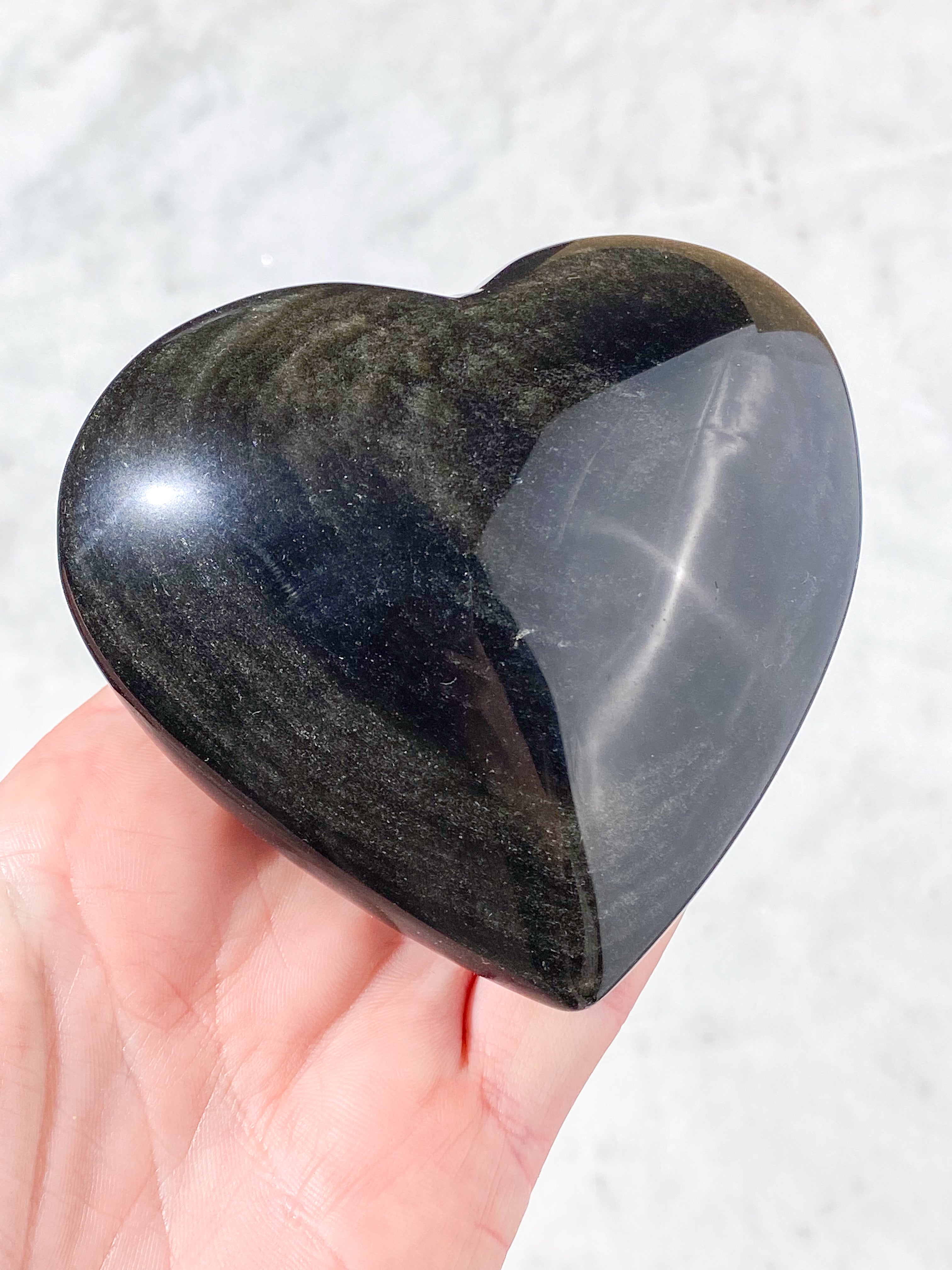 Stort Guld Obsidian Hjärta (Nr. 1)