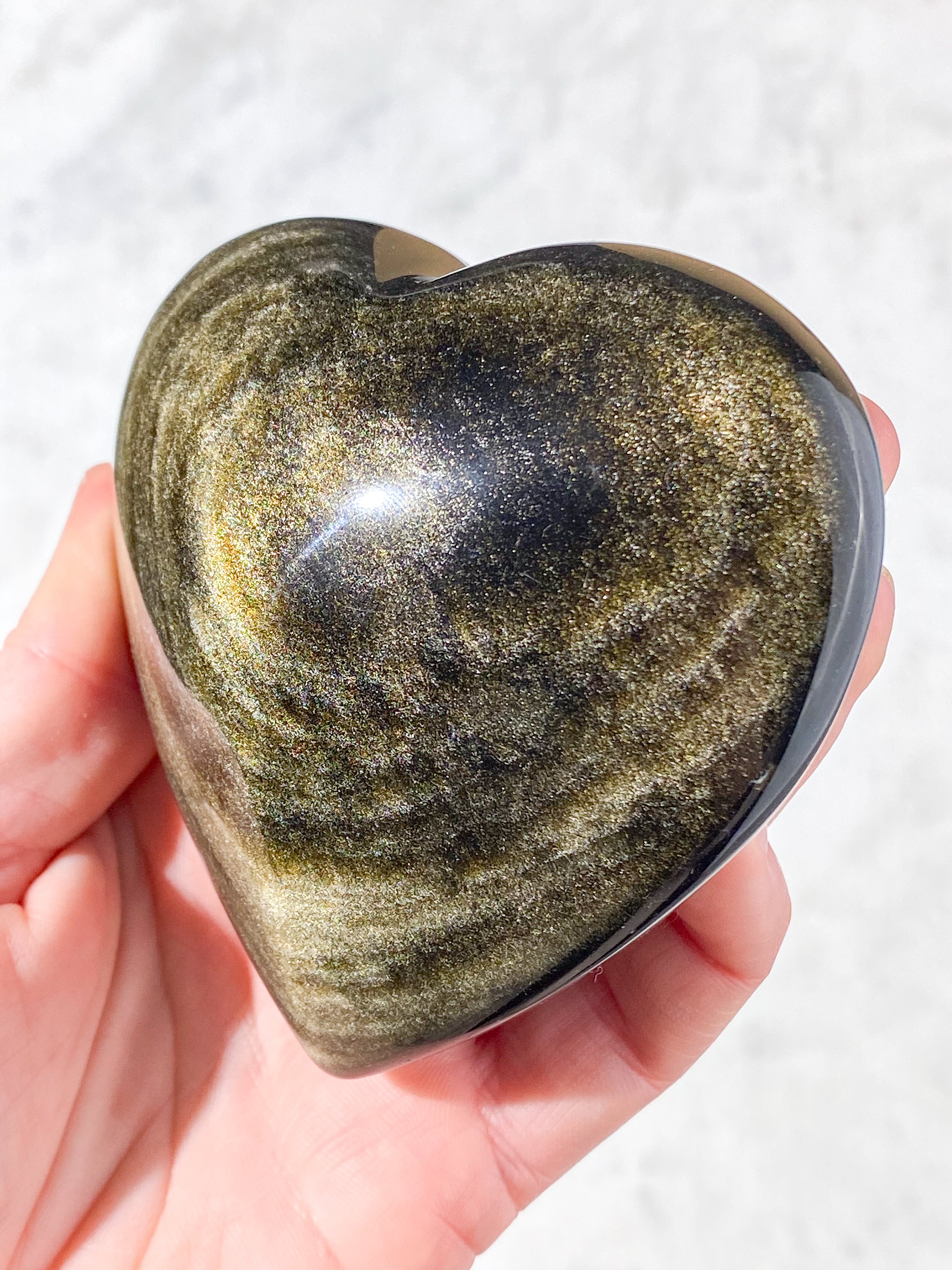Stort Guld Obsidian Hjärta (Nr. 1)