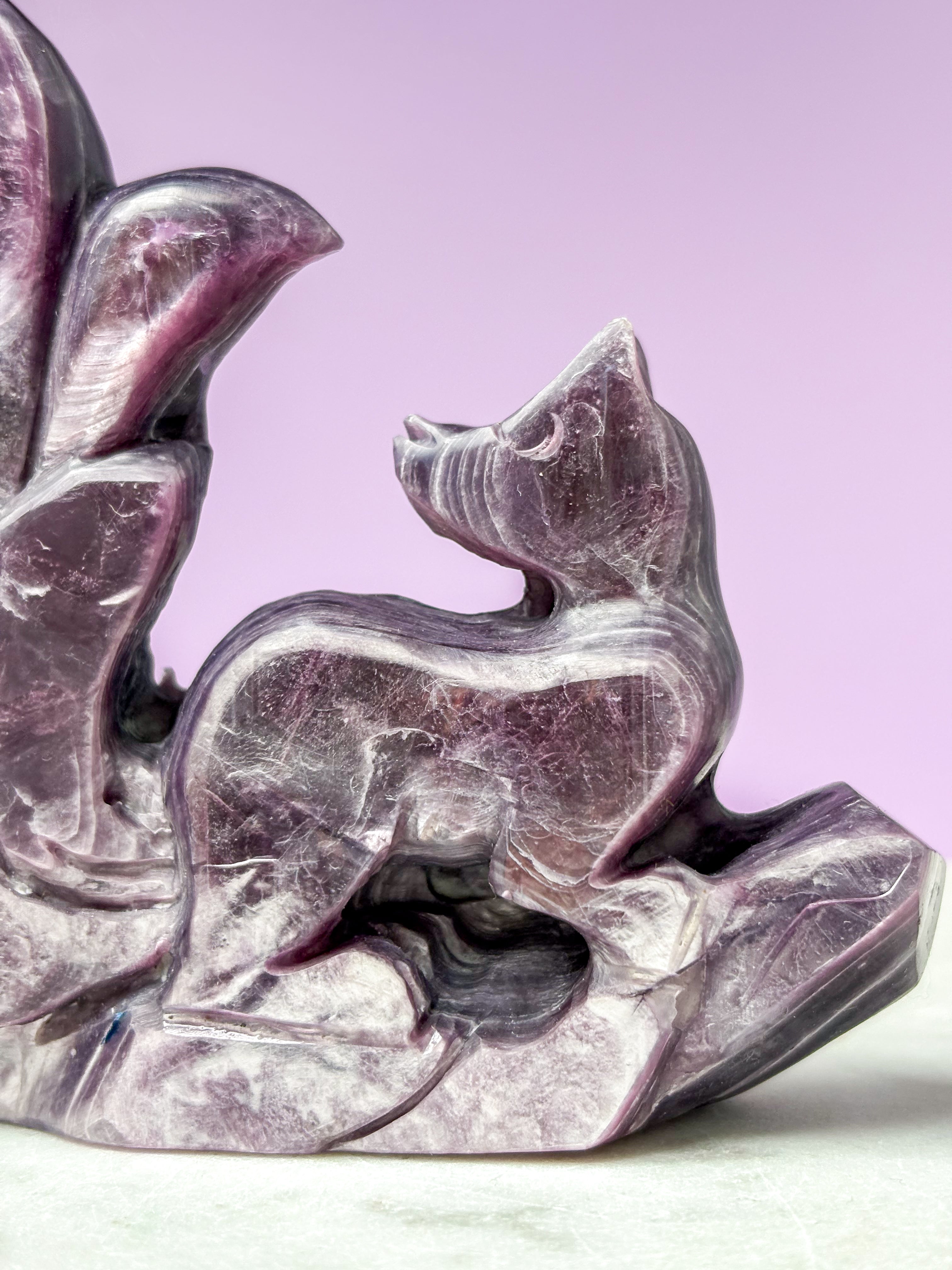 Gemmy Lepidolit Ræv (Nr. 2)