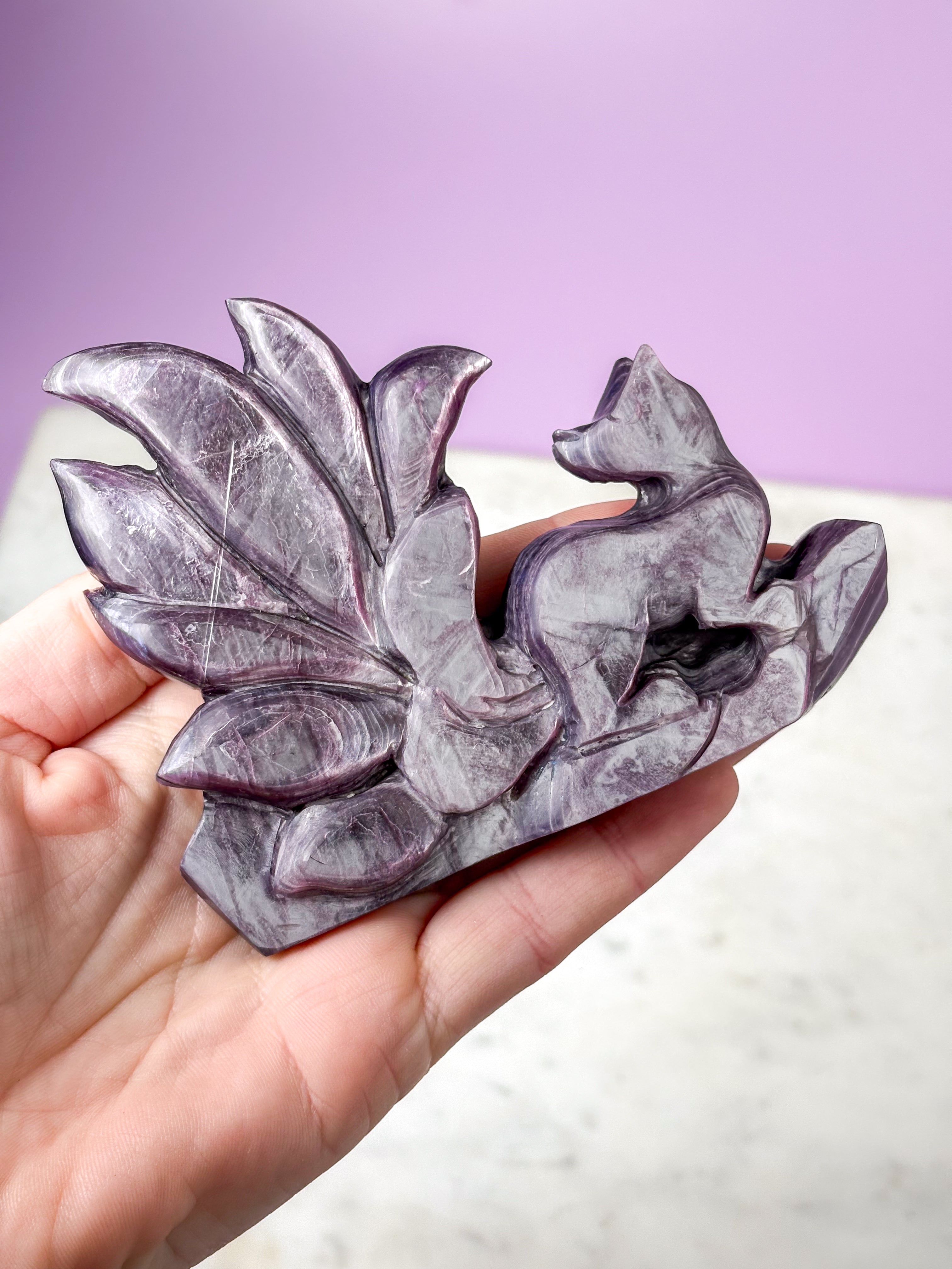 Gemmy Lepidolit Ræv (Nr. 2)