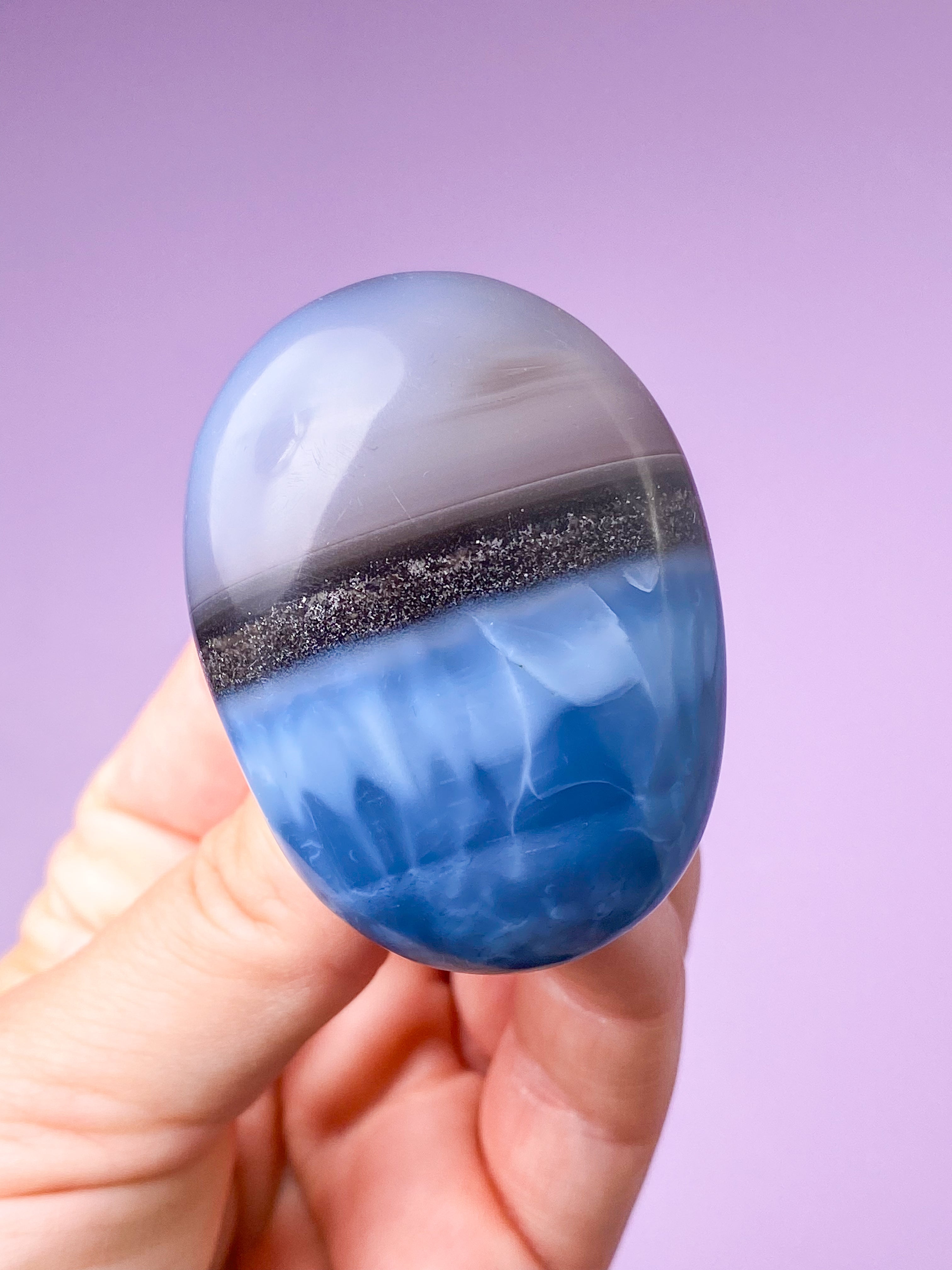Blå Opal Palmstone (Nr. 5)