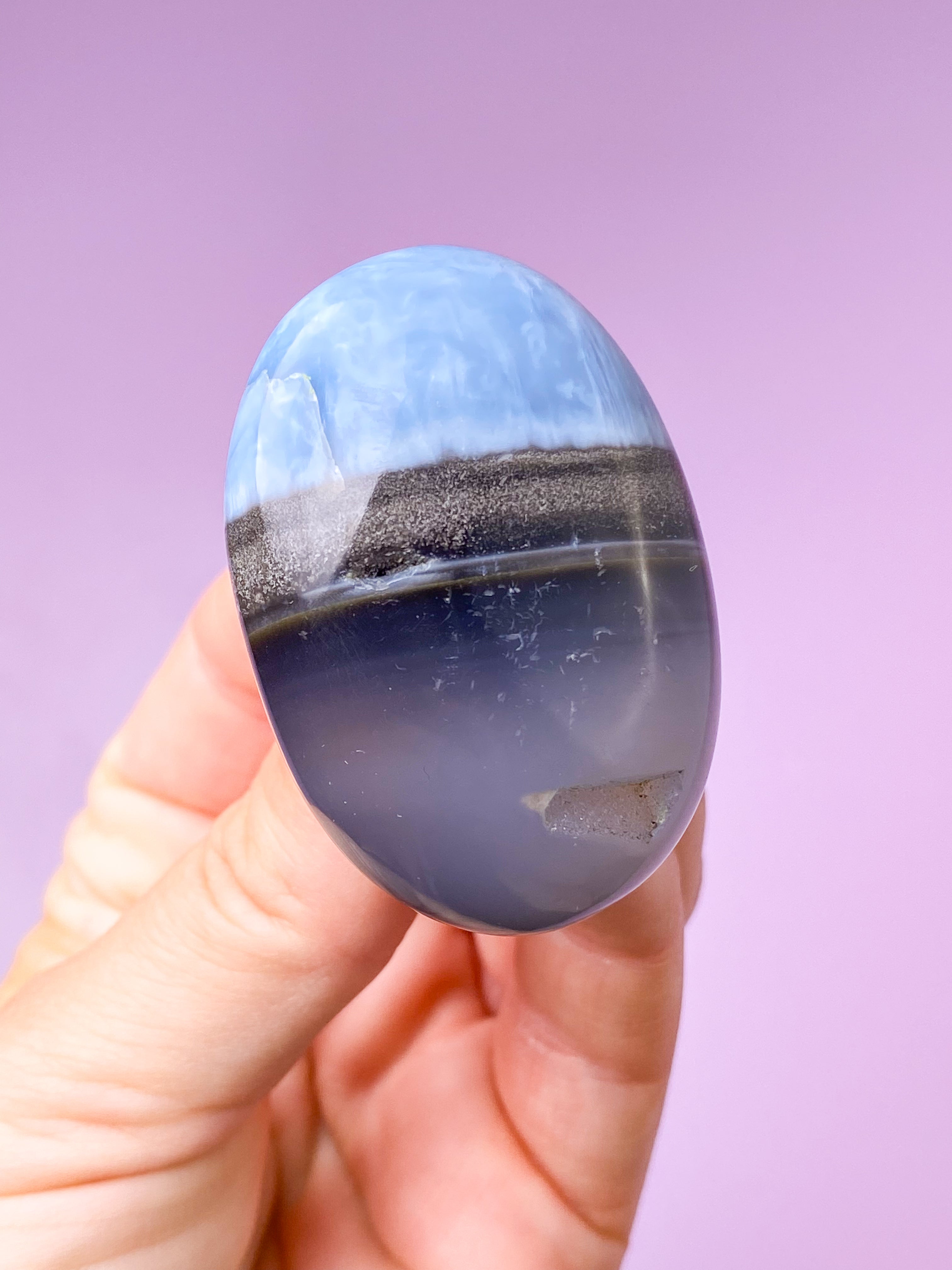 Blå Opal Palmstone (Nr. 9)