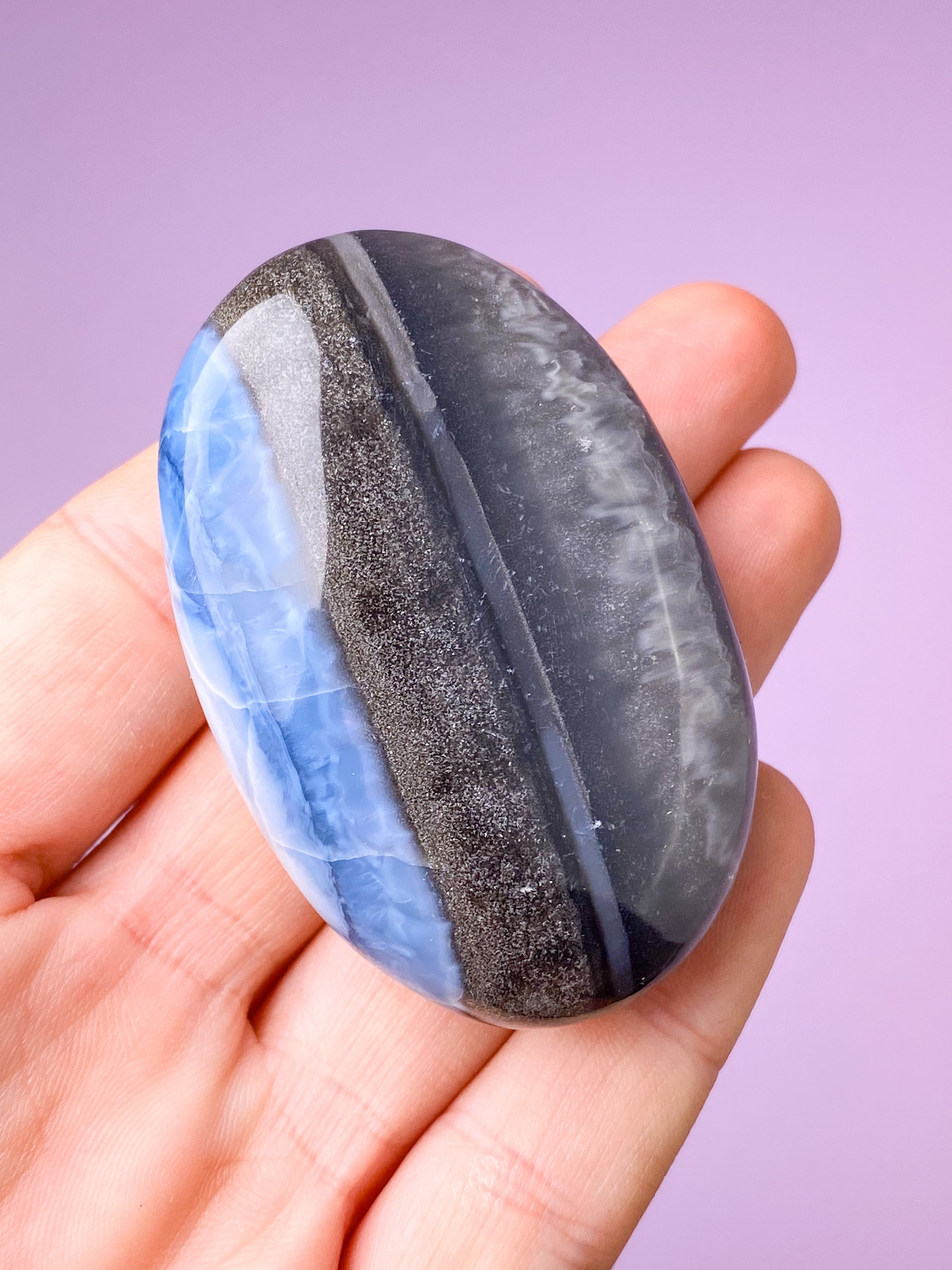 Blå Opal Palmstone (Nr. 10)