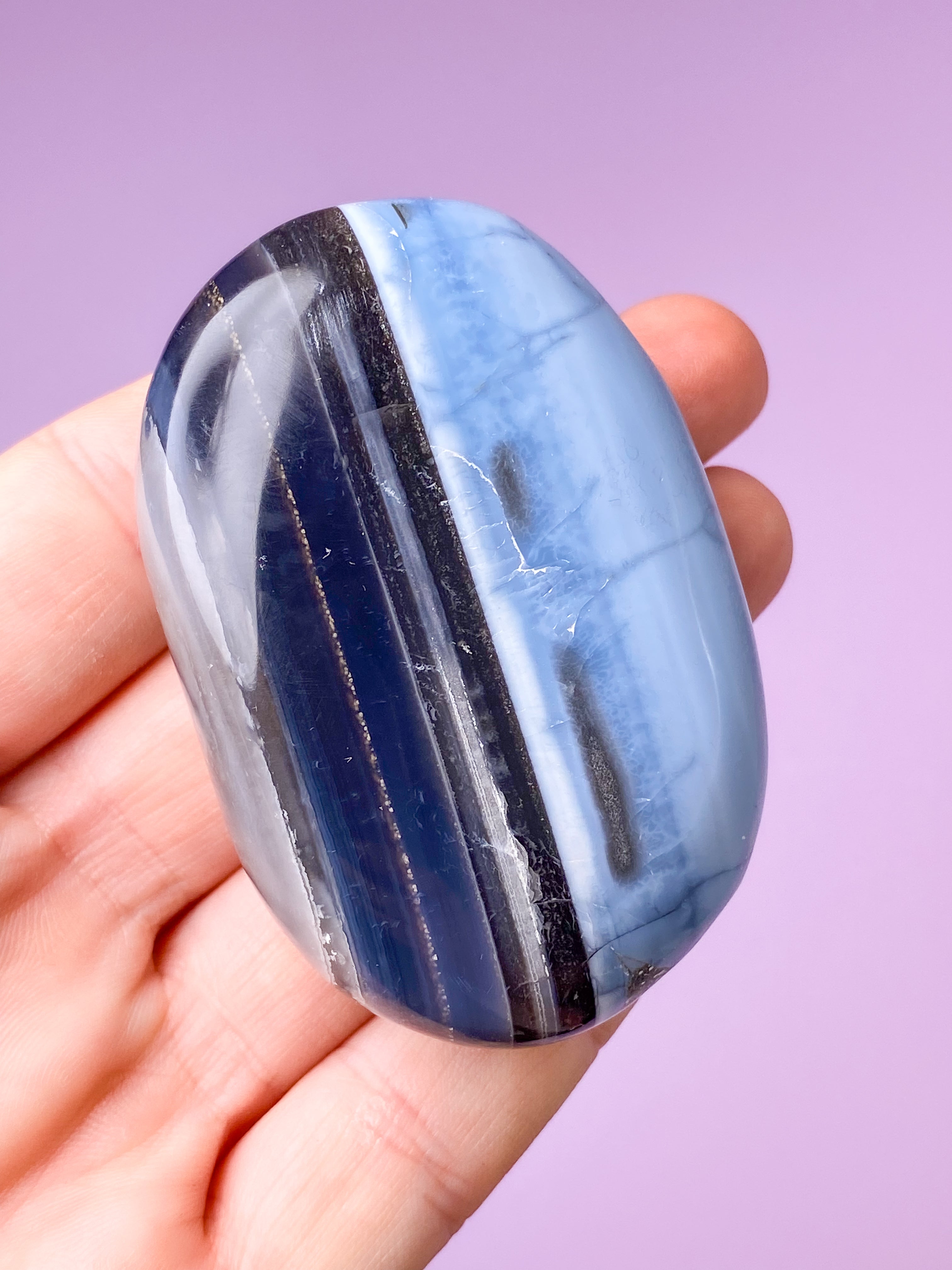 Blå Opal Palmstone (Nr. 24)