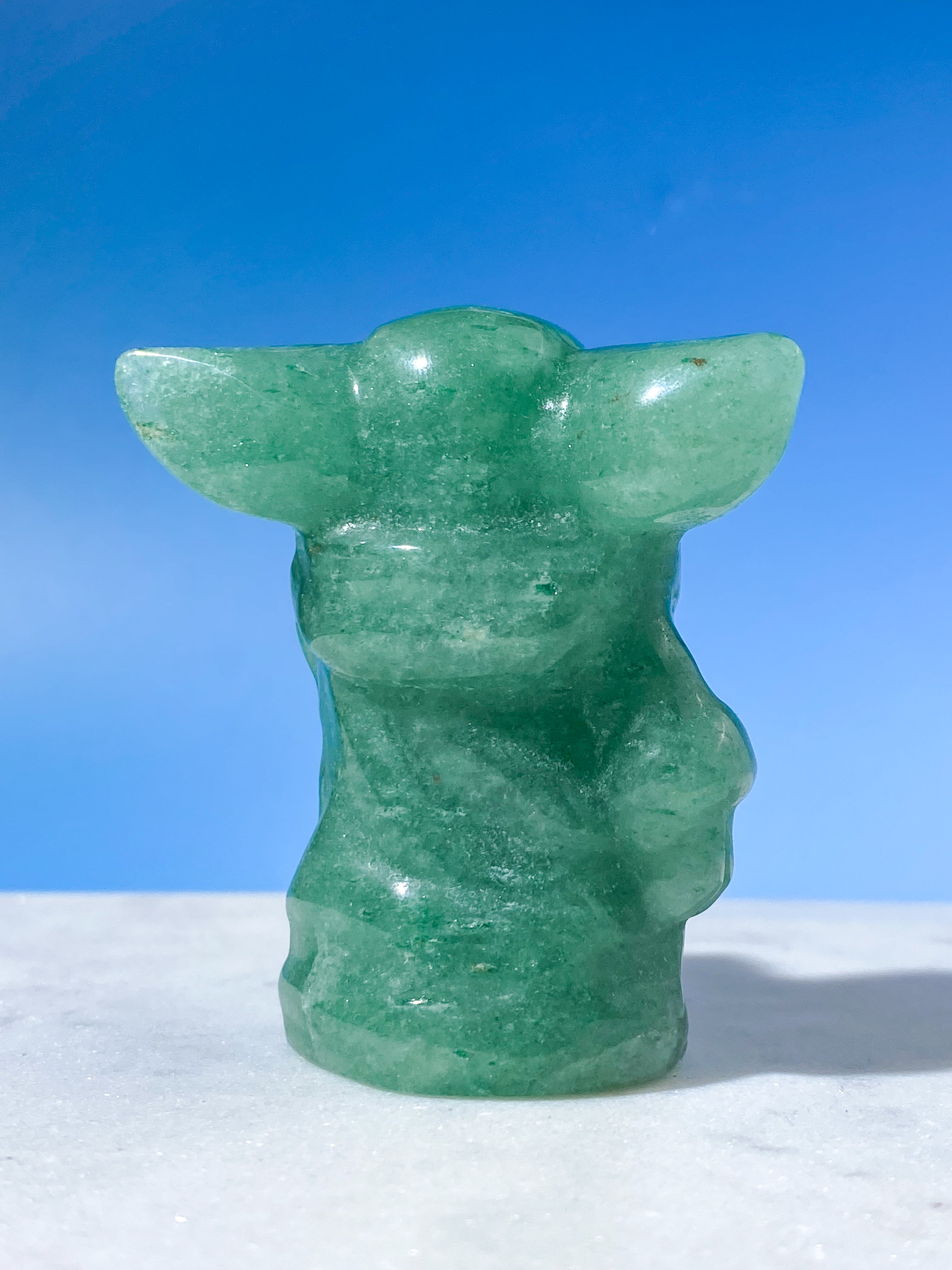 Grön Aventurin Yoda Stor