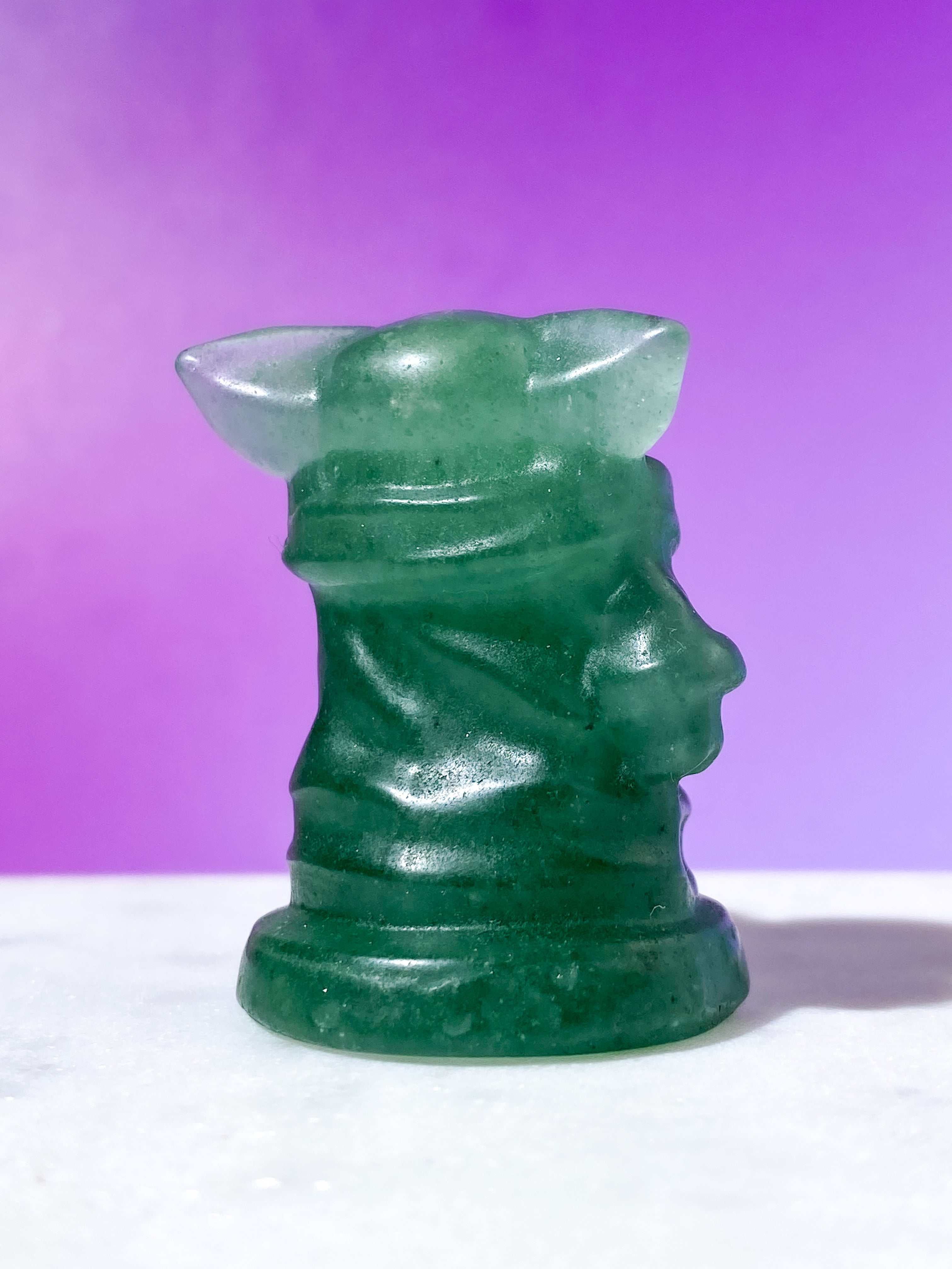 Grön aventurin Yoda