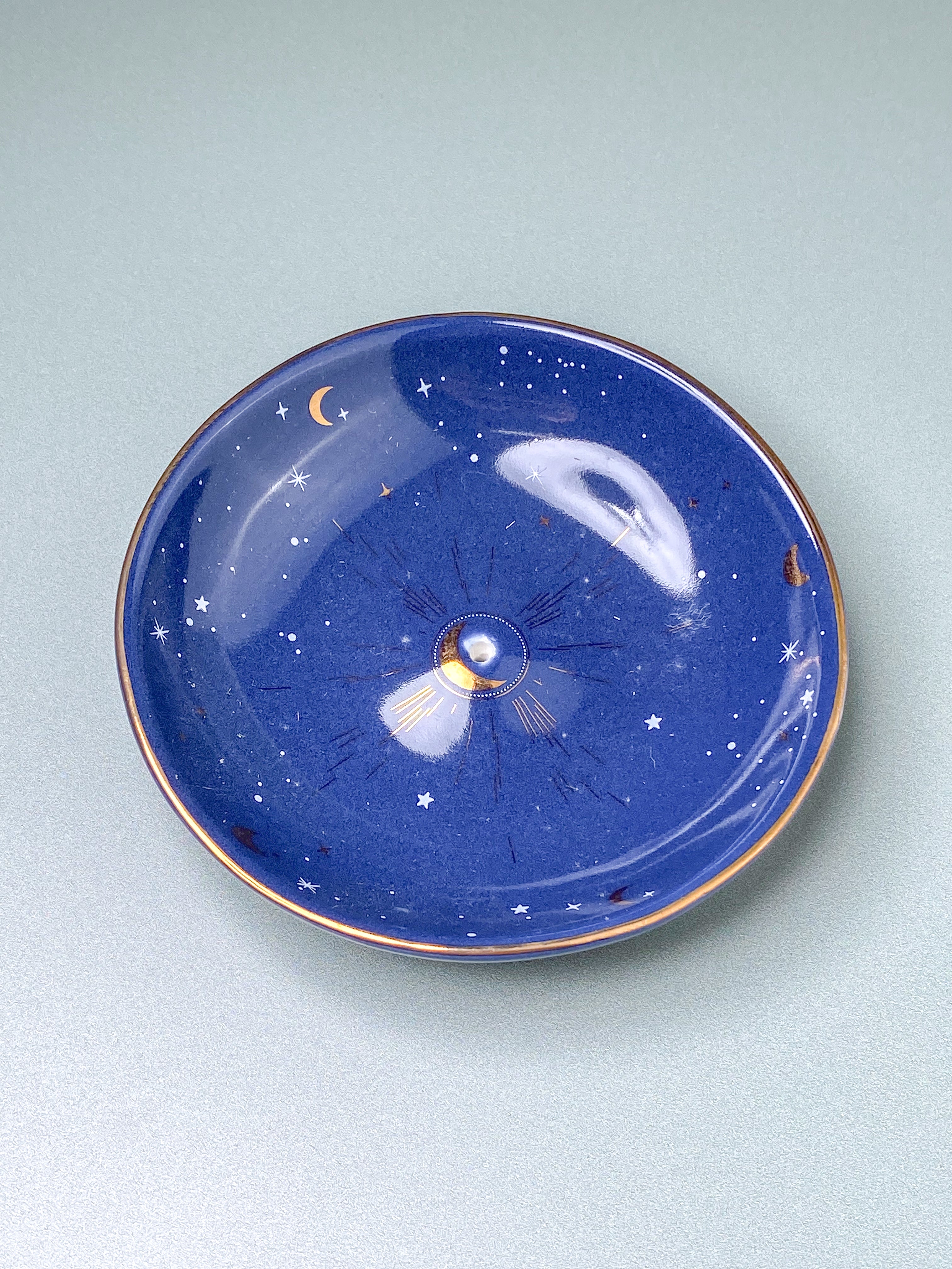 Rökelsehållare Precious Wood, Round (Brass Stars and Moon)