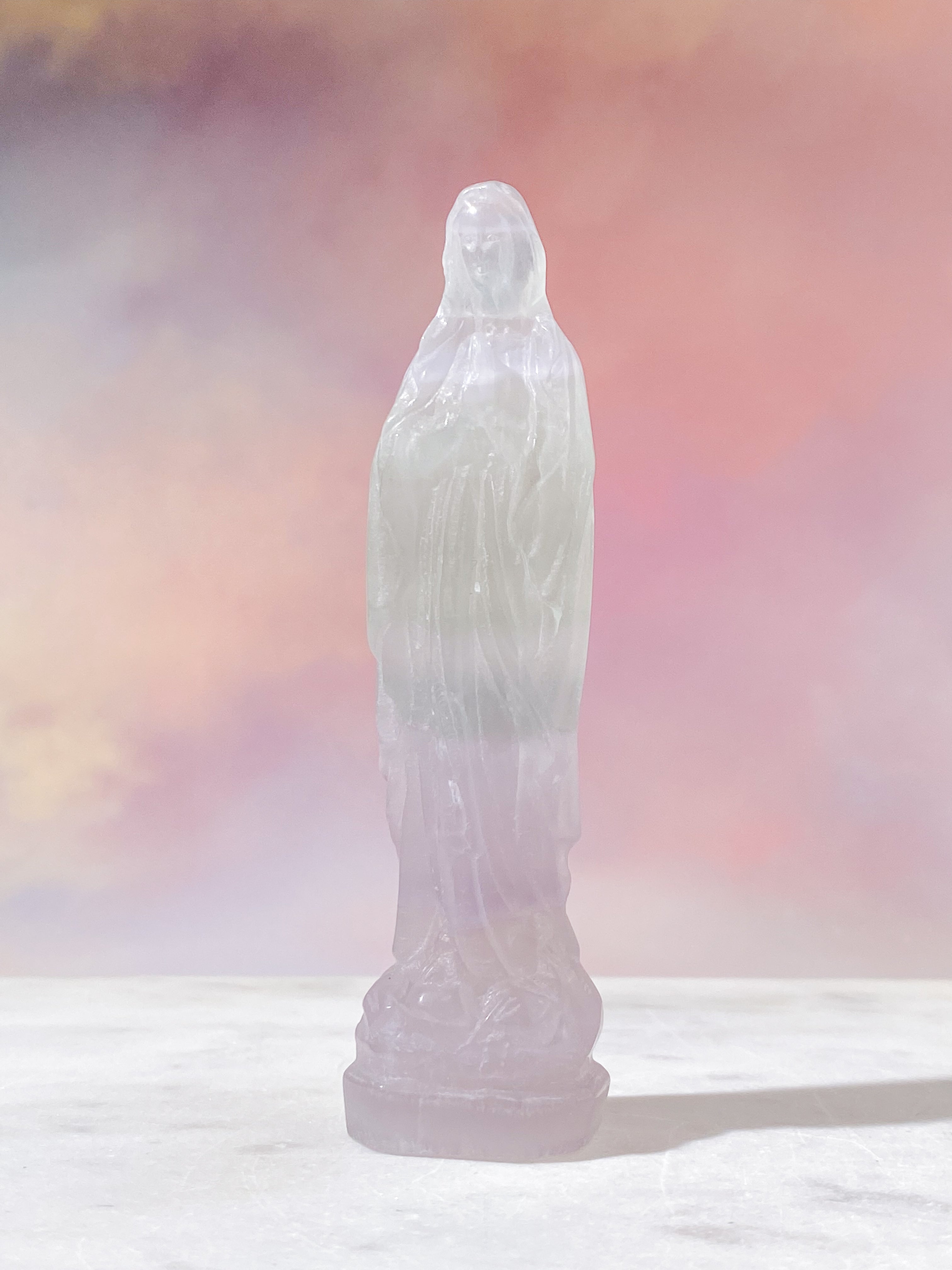 Lavendel (Yttrium) Fluorit Madonna (Nr. 3)