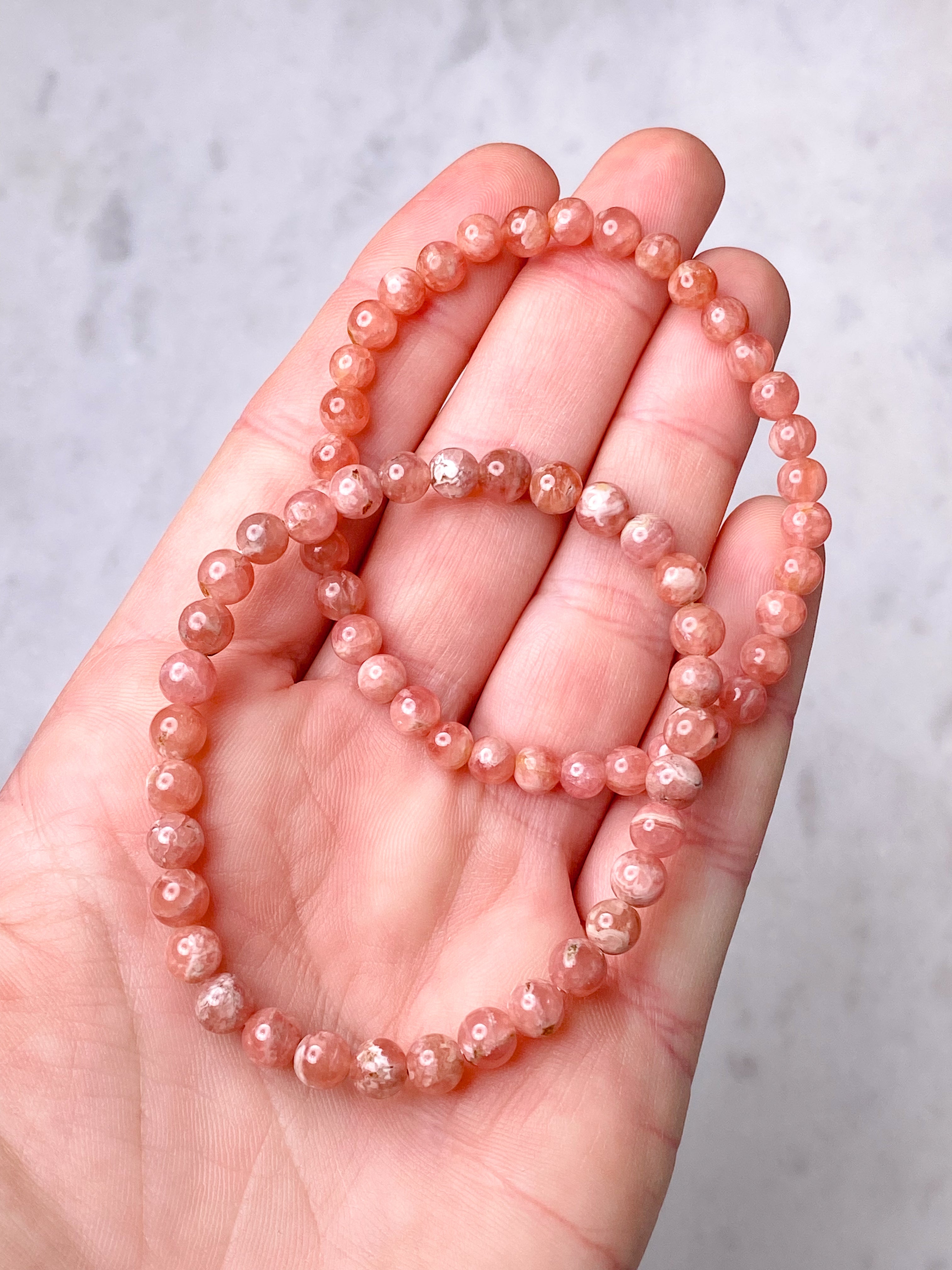 Rhodochrosit Armbånd