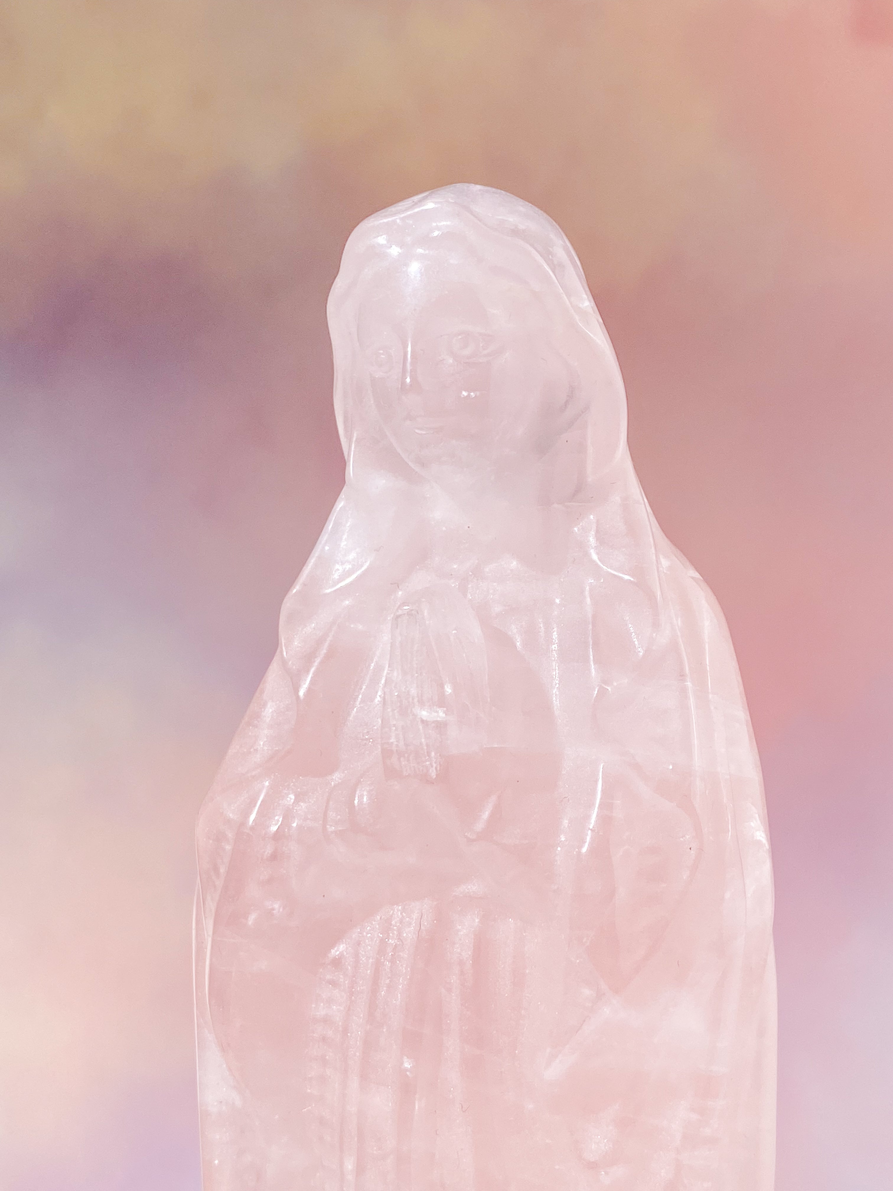 Kæmpe Rosakvarts Madonna (Nr. 4)