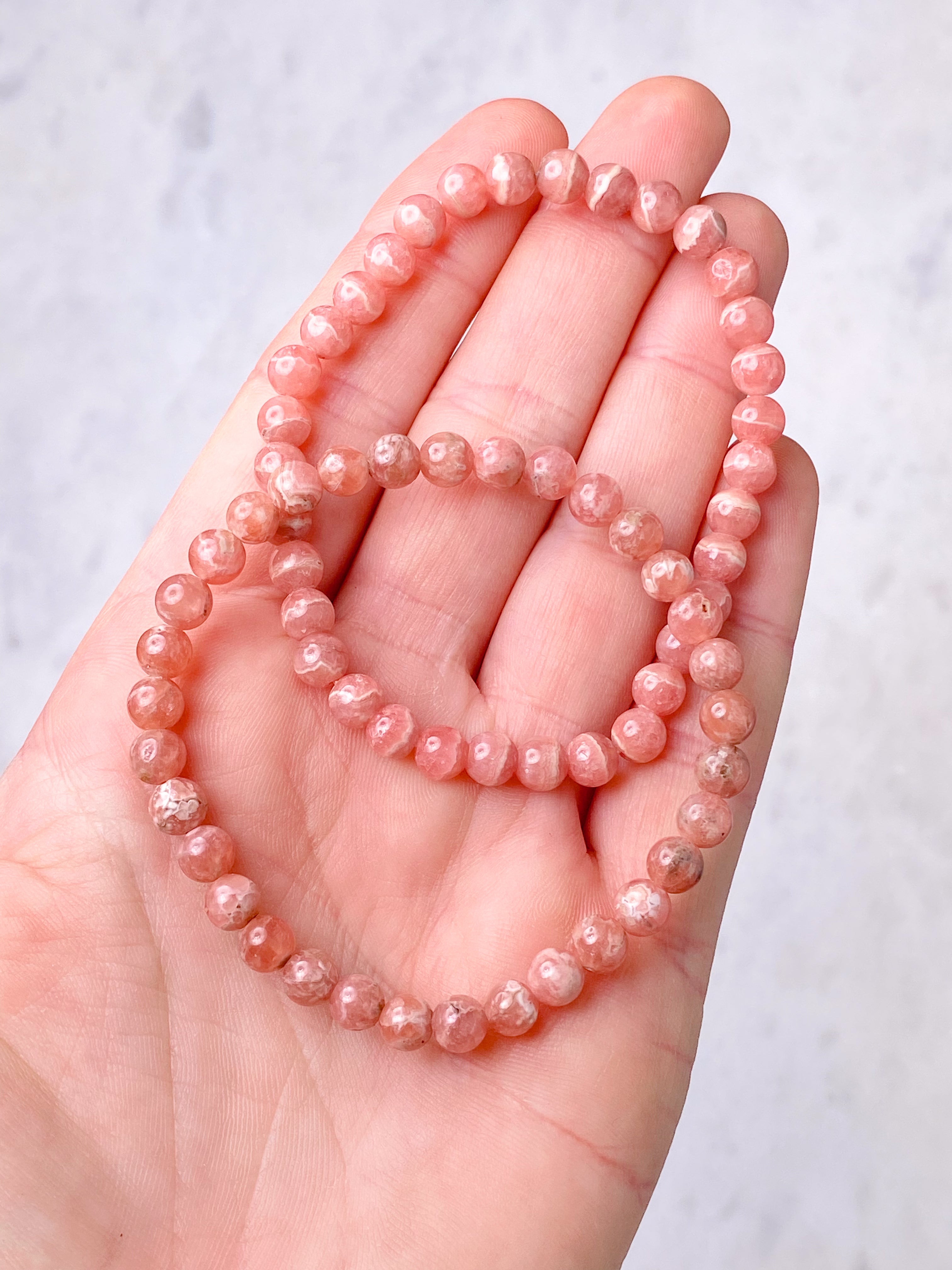 Rhodochrosit Armbånd