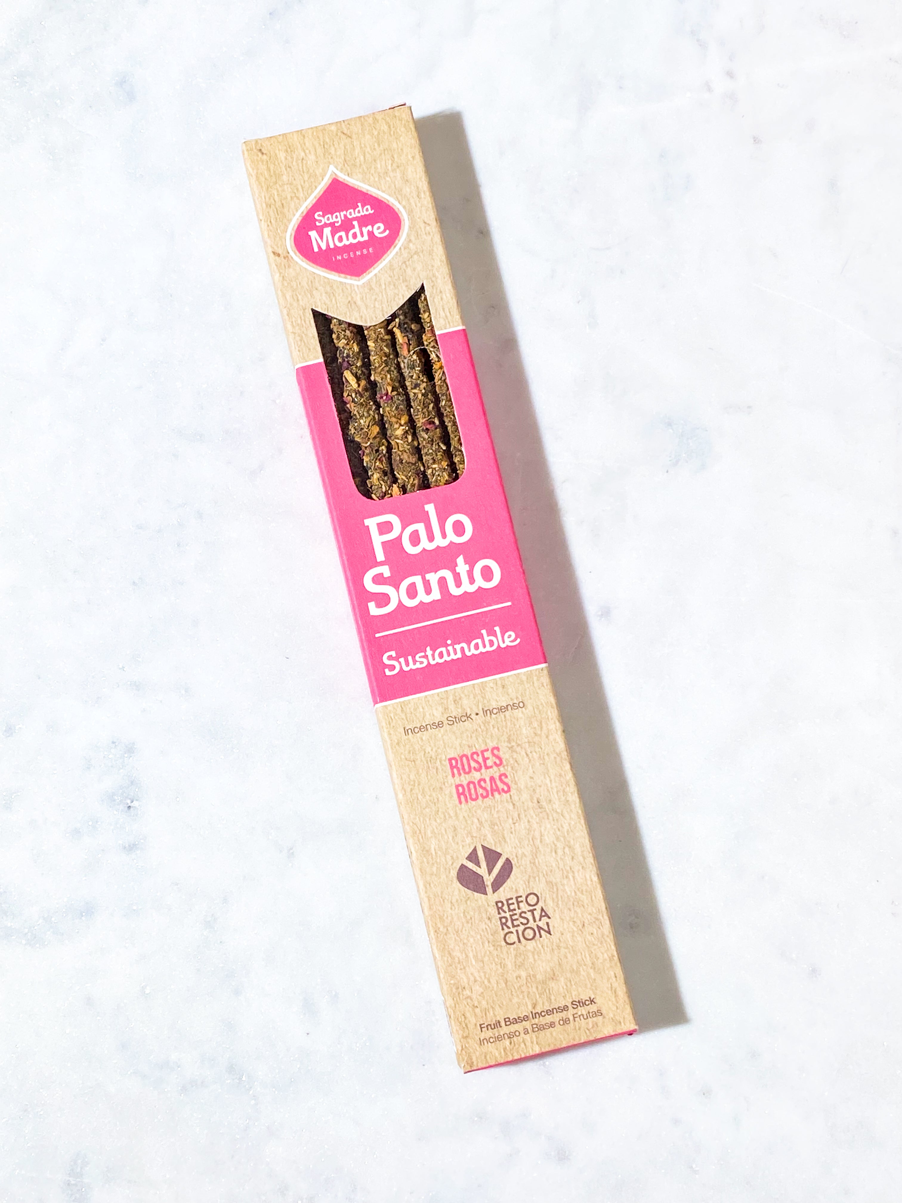 Rosenblad och Palo Santo rökelsepinnar (8 st.)