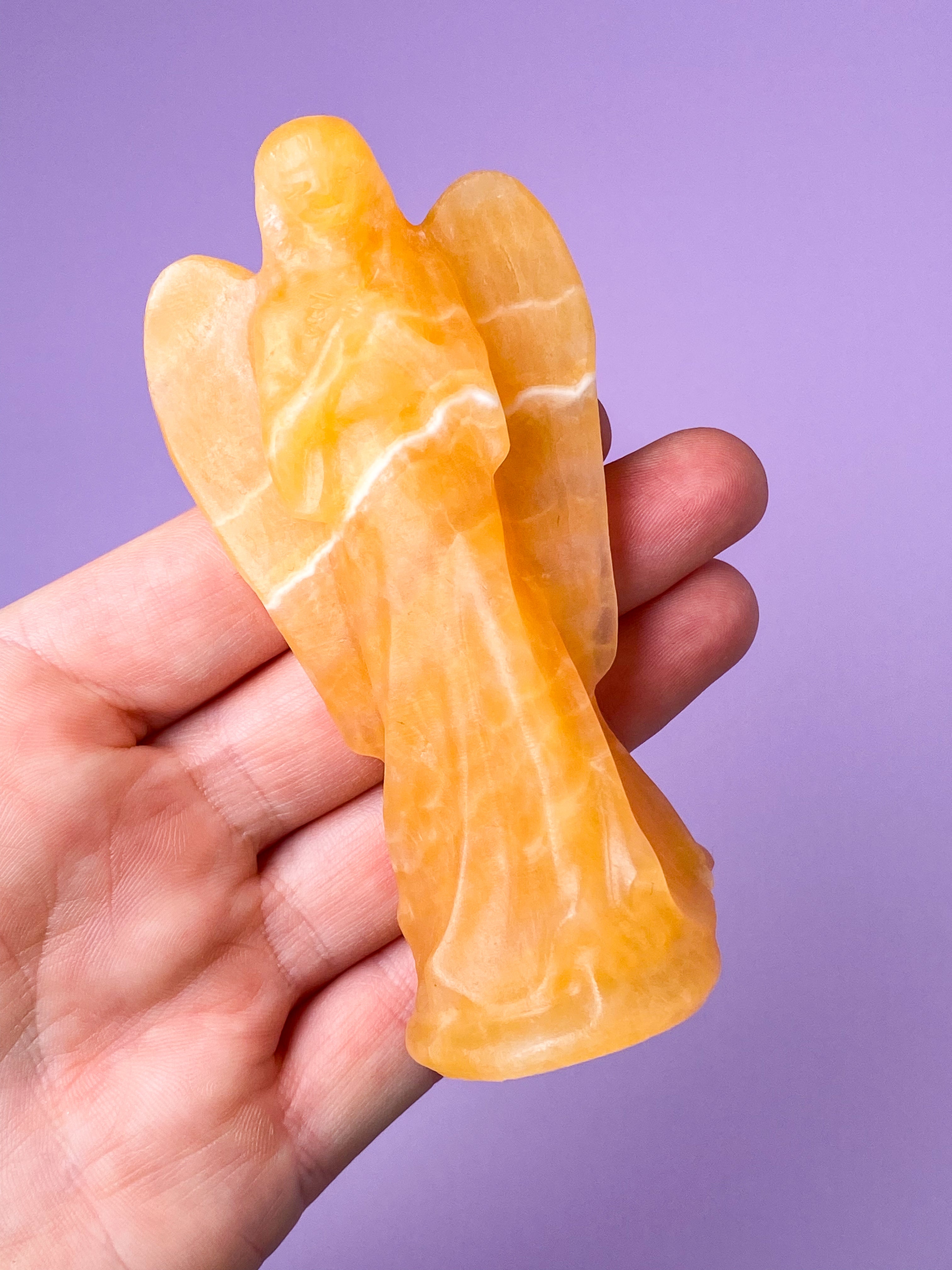 Orange Kalcit Pocket Stone