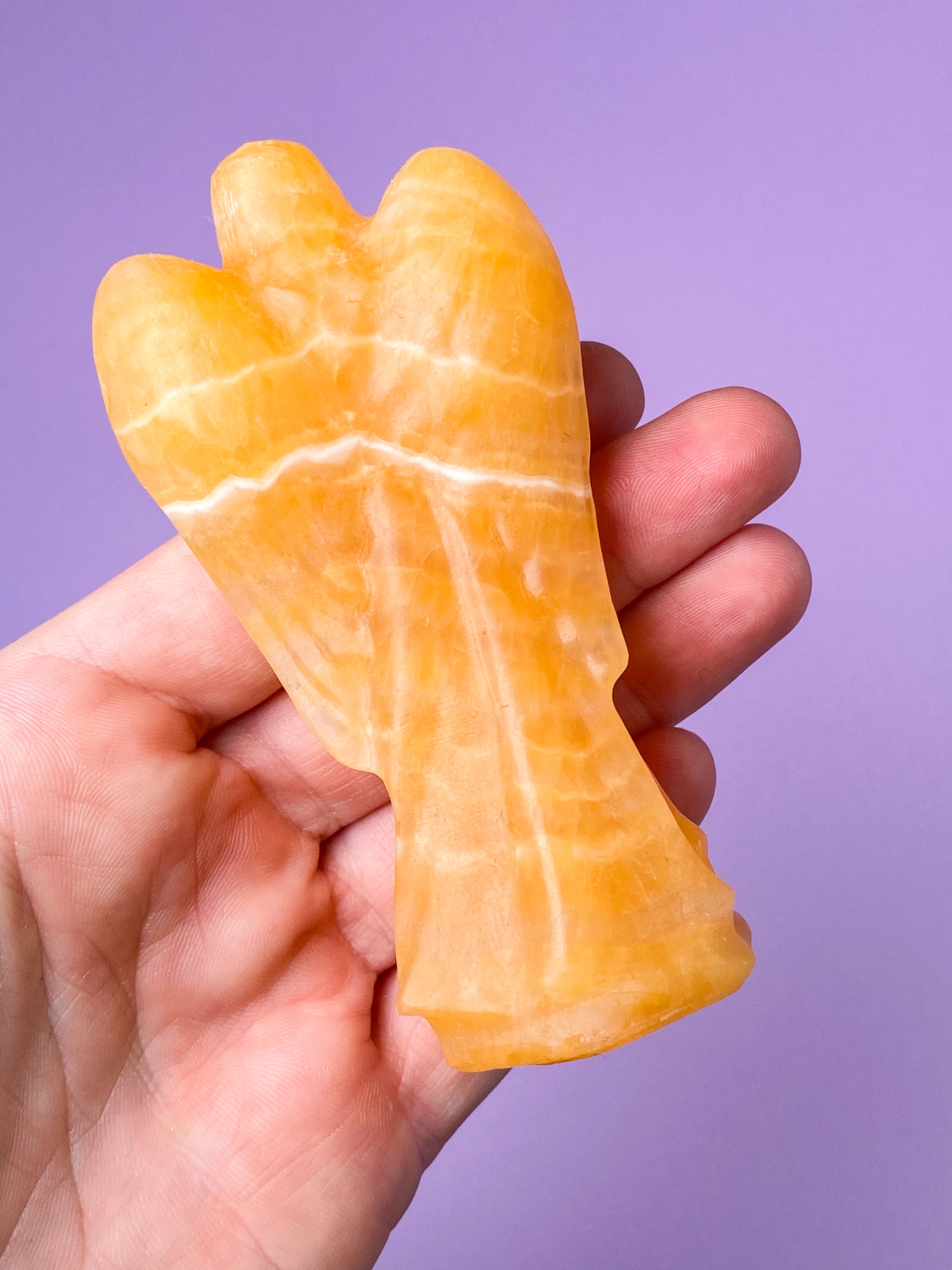 Orange Kalcit Pocket Stone