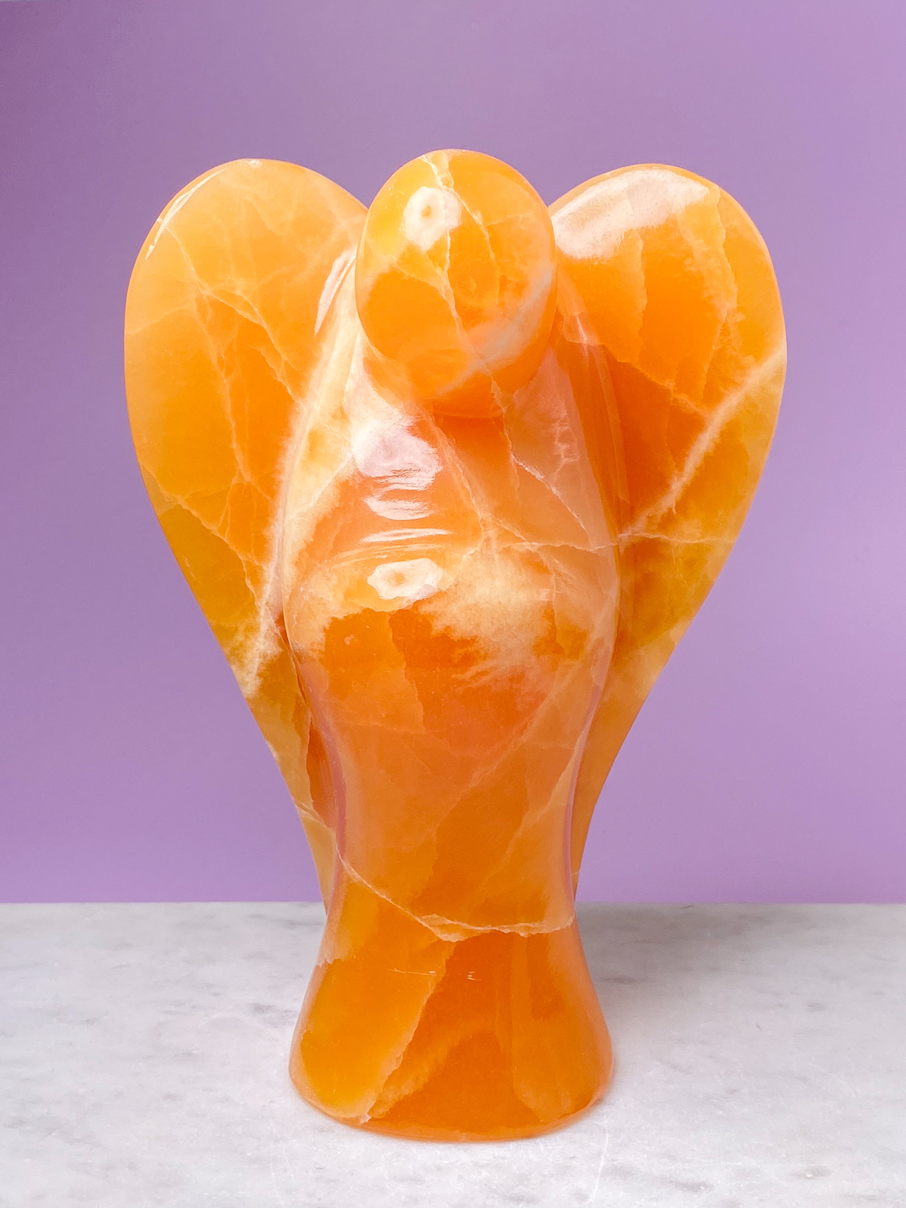 Orange Calcit Engel - 8 cm