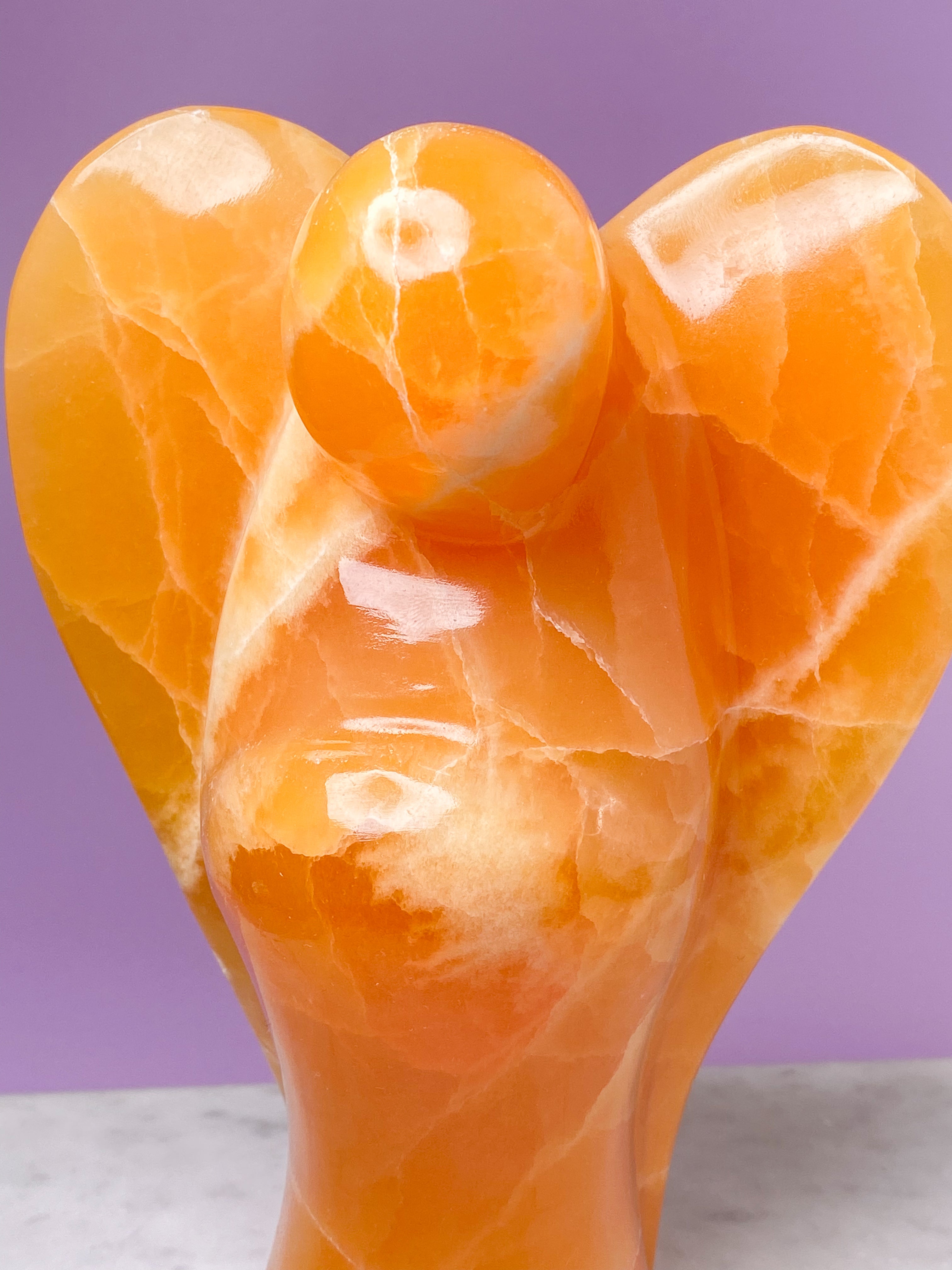 Orange Calcit Engel - 8 cm