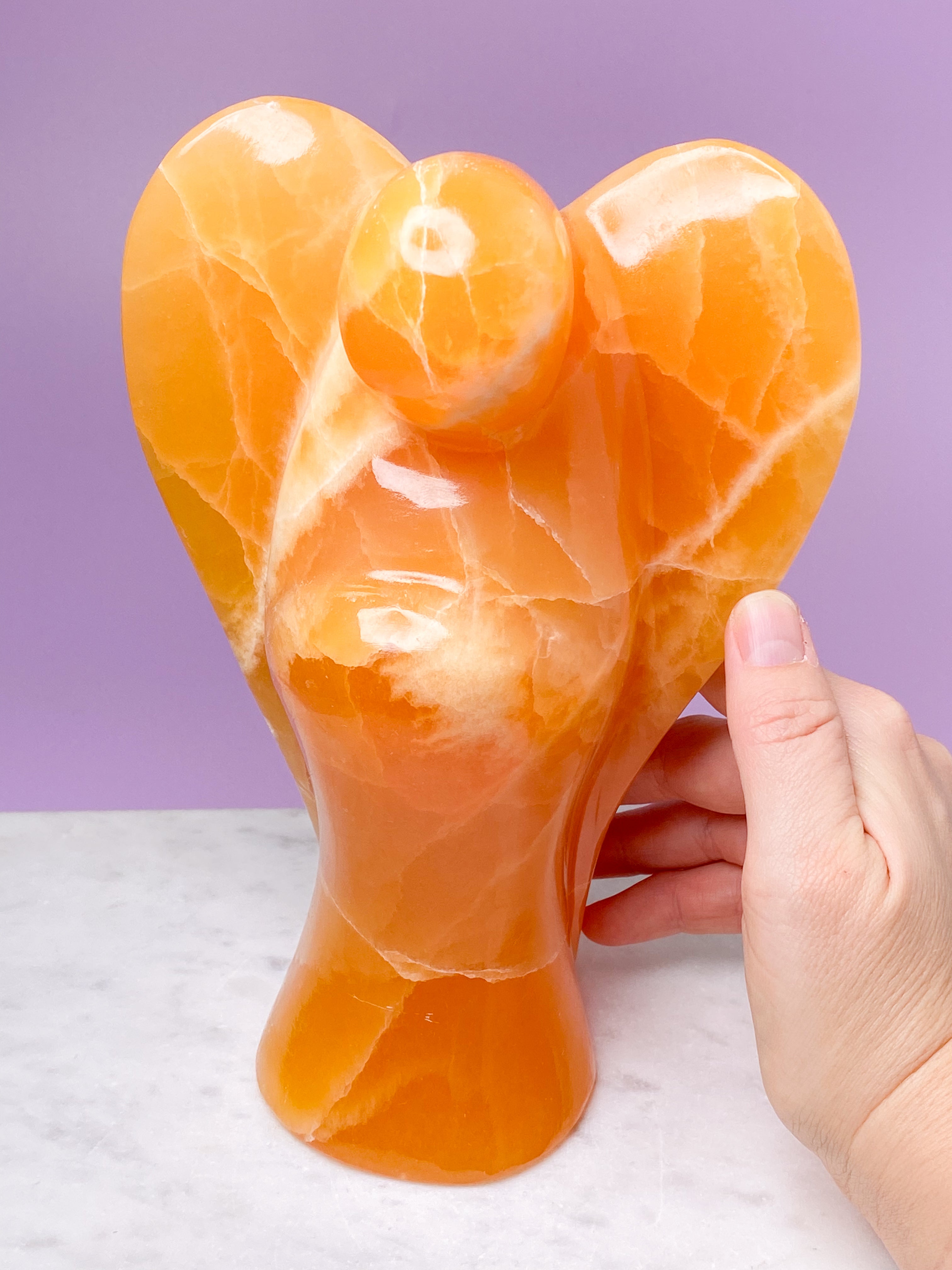 Orange Calcit Engel - 8 cm