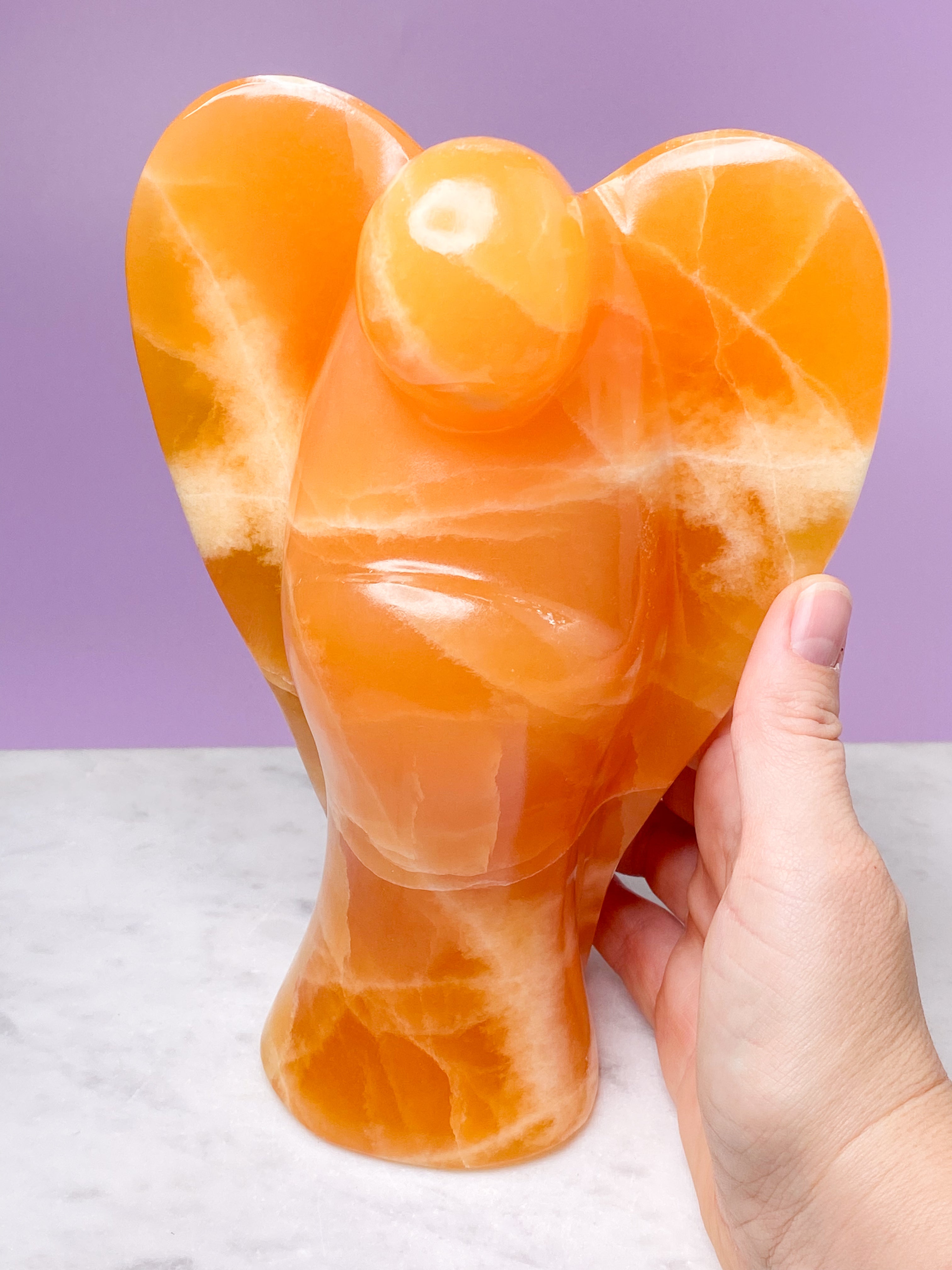 Orange Calcit Engel - 8 cm