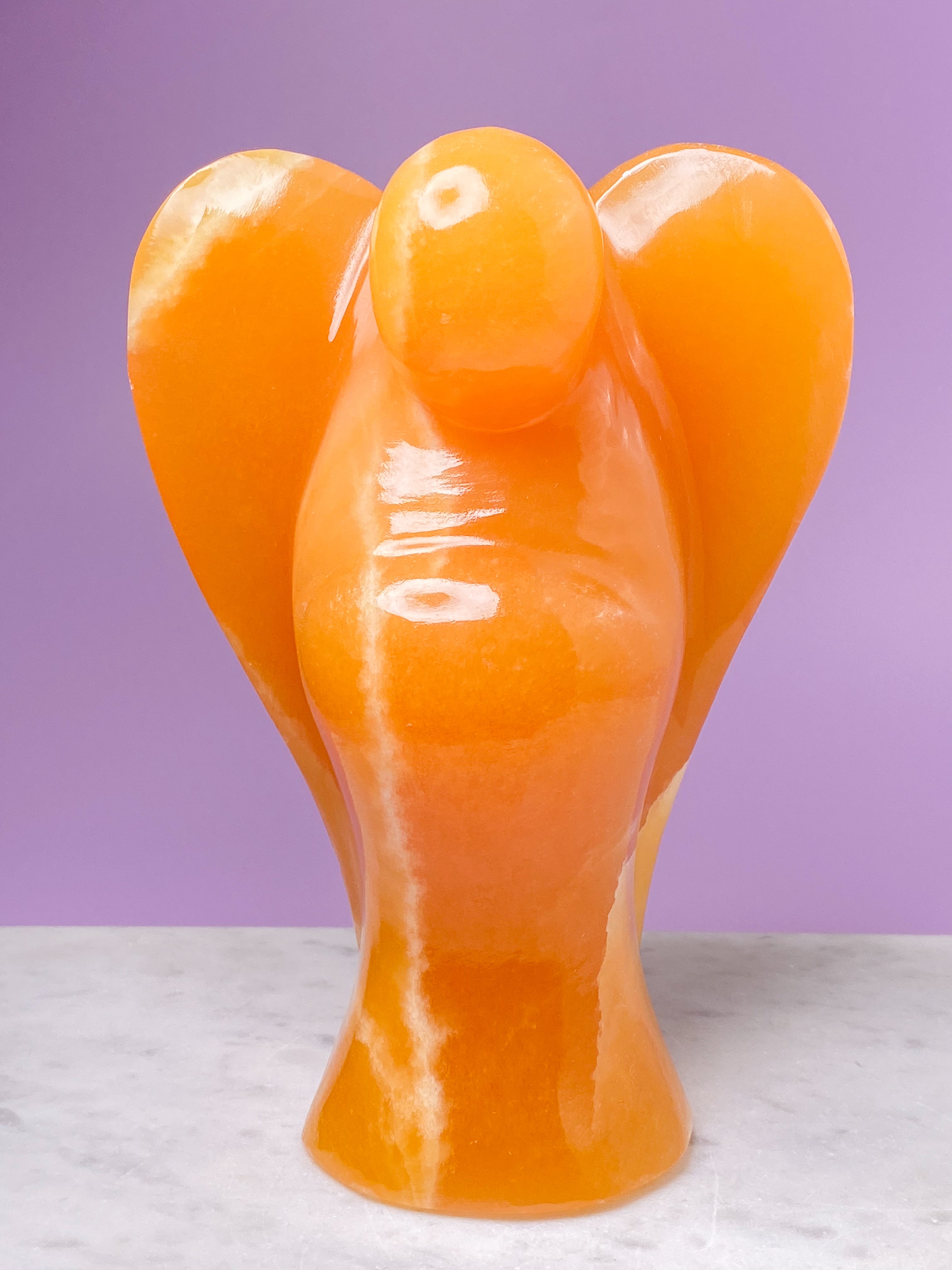 Orange Calcit Engel - 8 cm