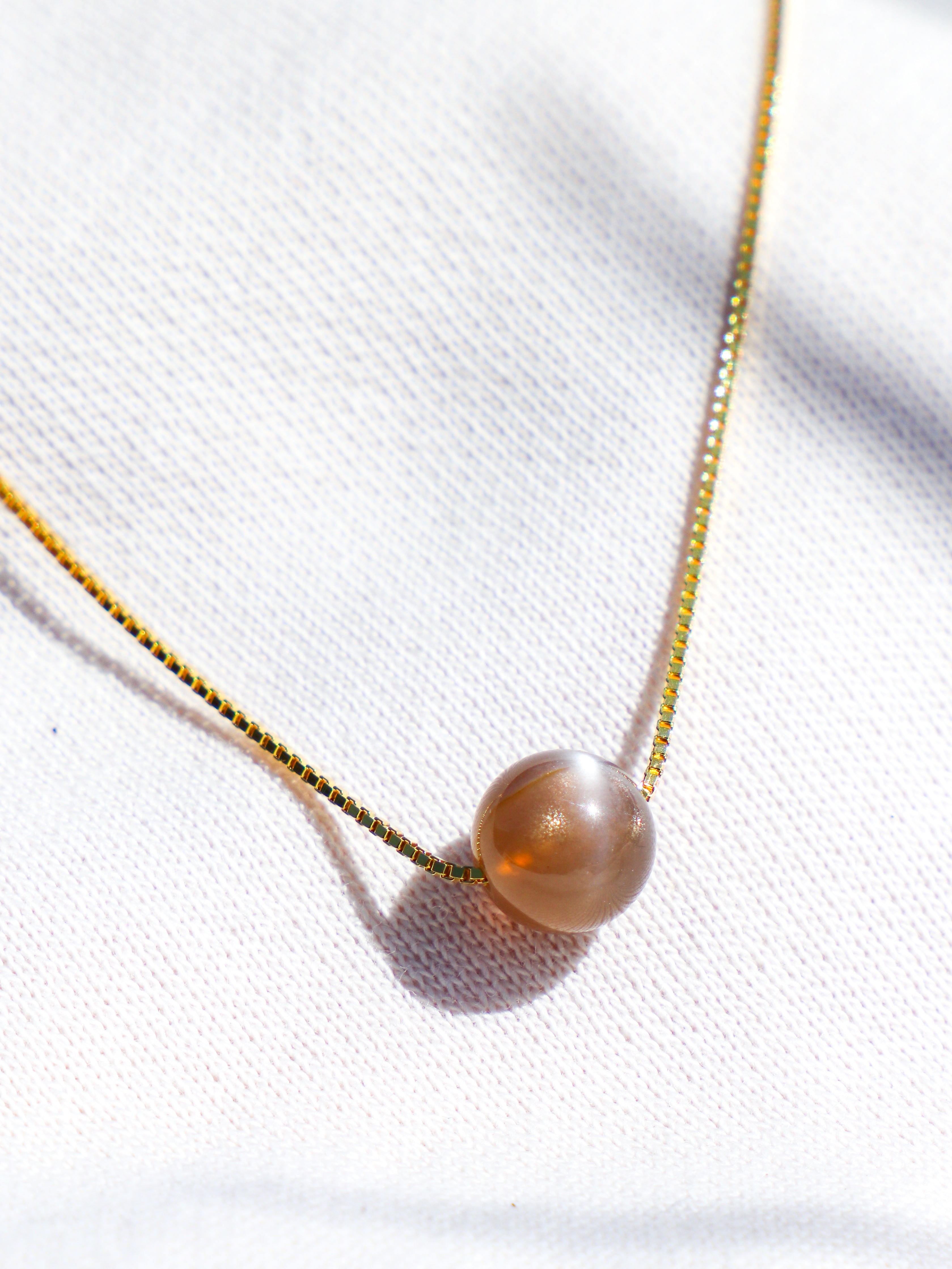 Akvamarin - Petite Heart - Guld