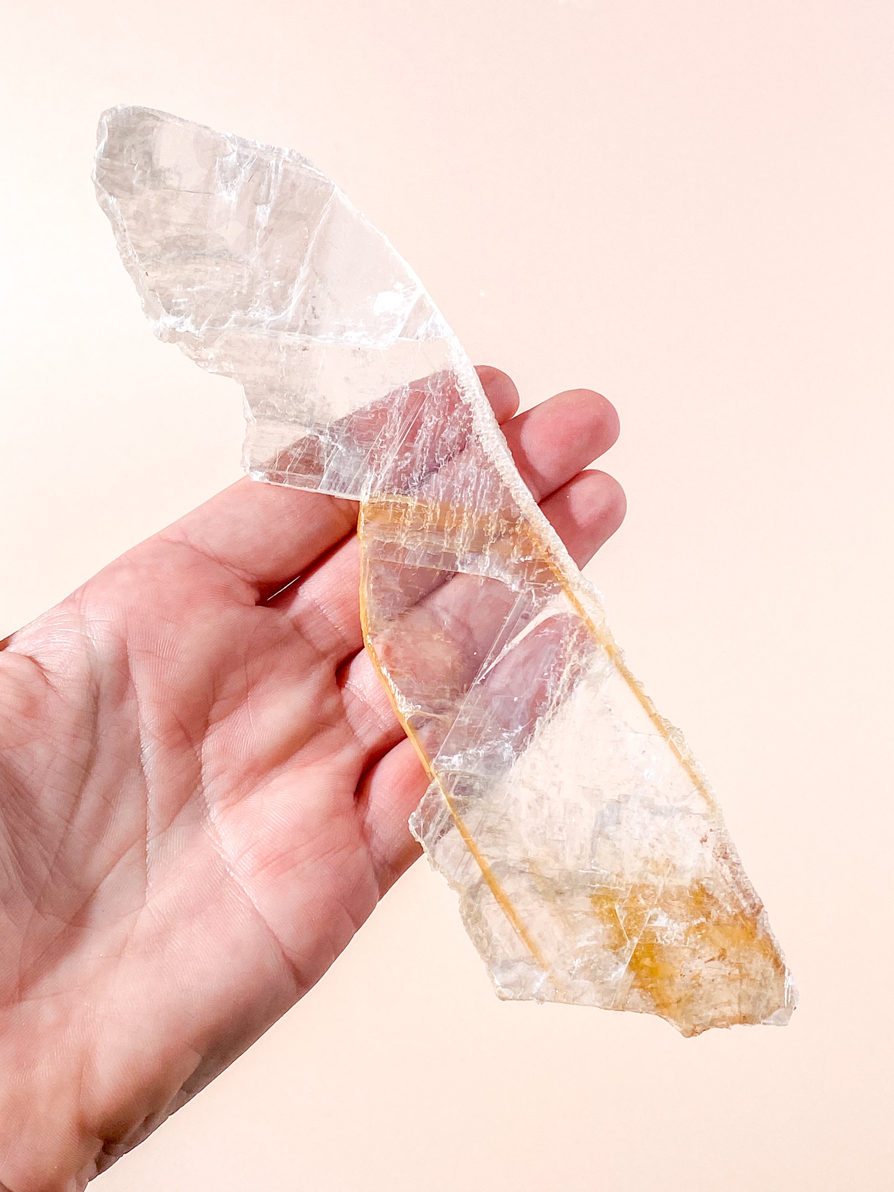 Golden Phantom Selenite (nr 2) Exklusiv kvalitet