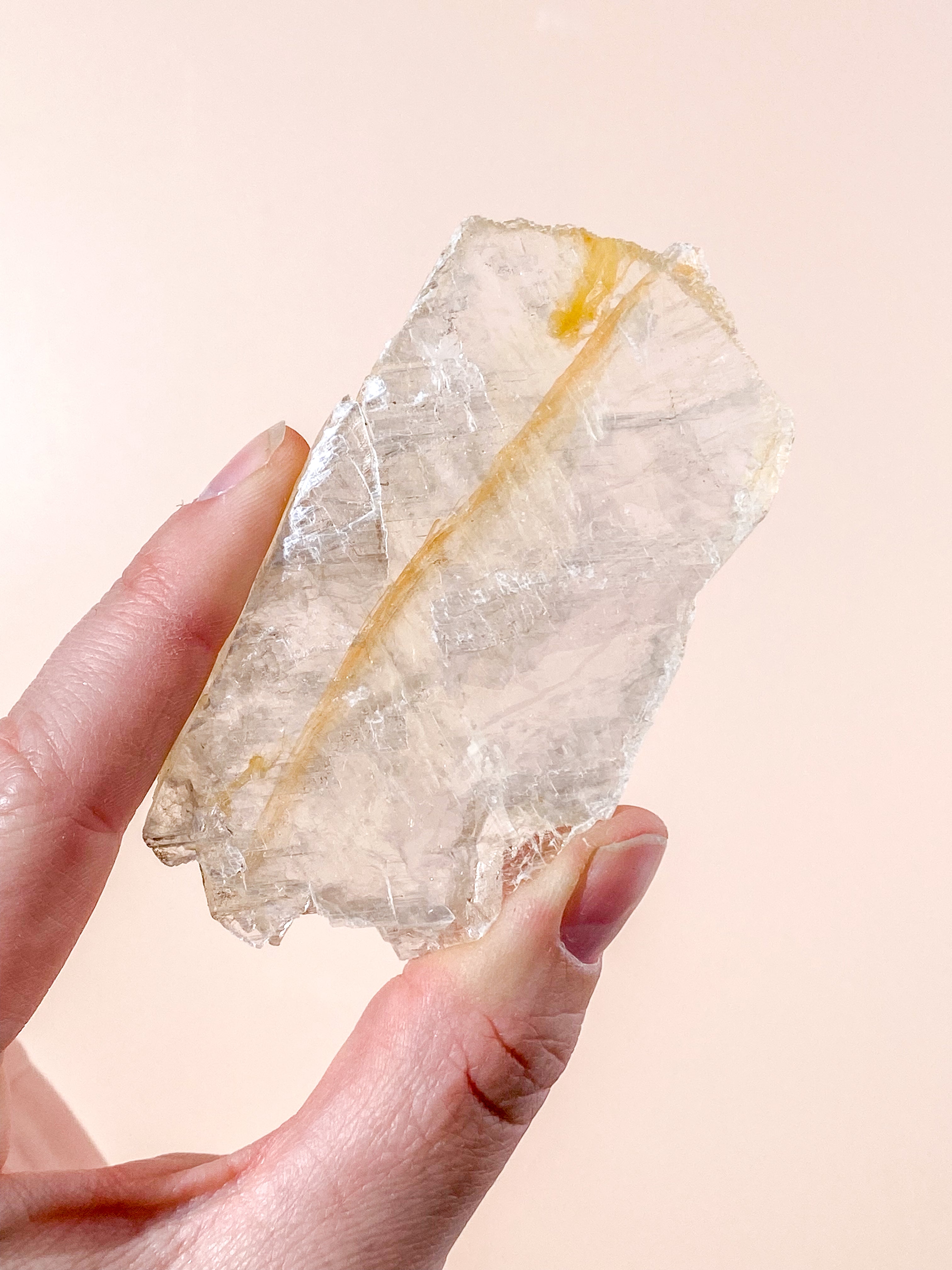 Golden Phantom Selenite (nr 7) Exklusiv kvalitet