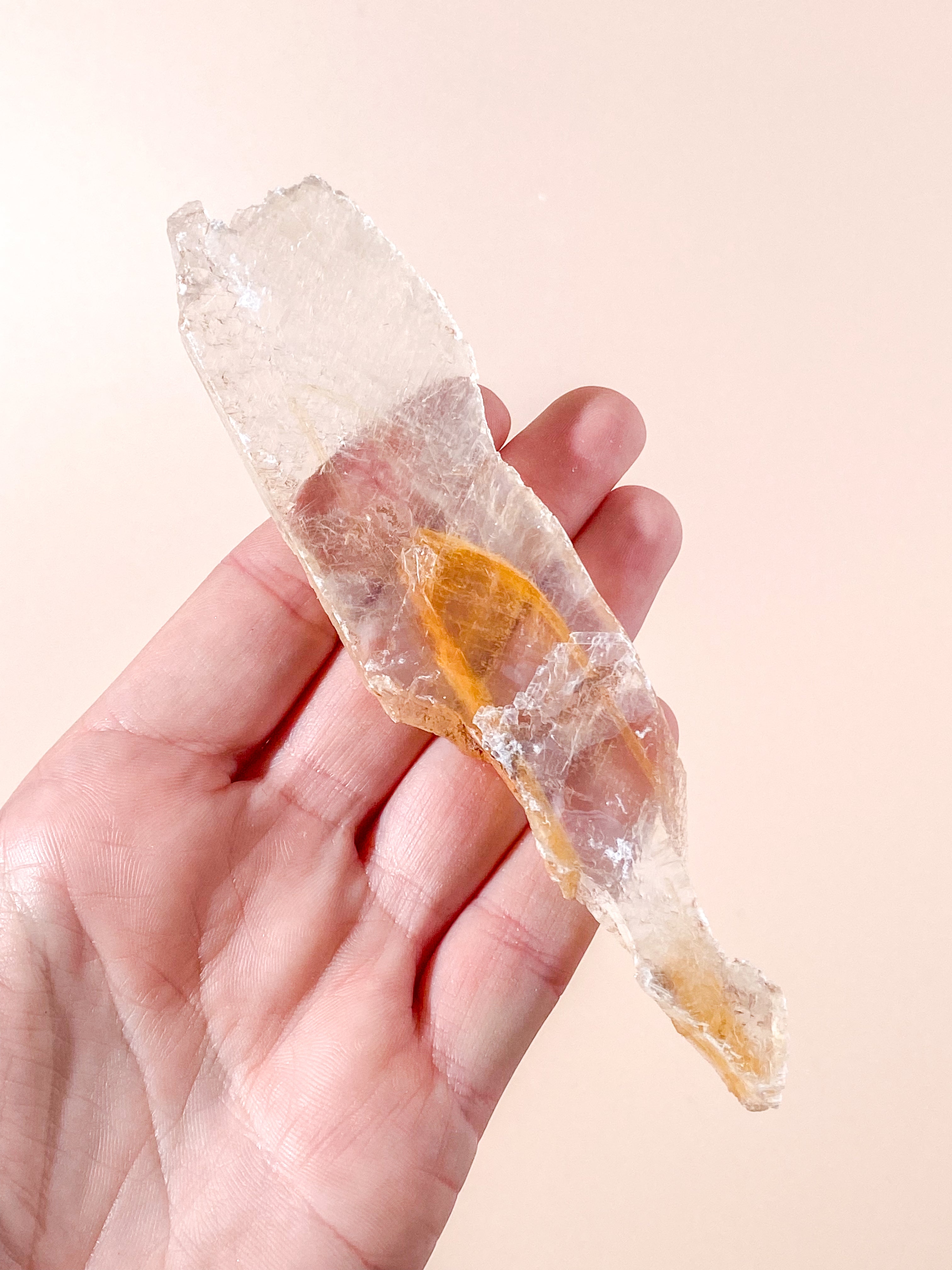 Golden Phantom Selenit (Nr. 9) Exklusiv Kvalitet