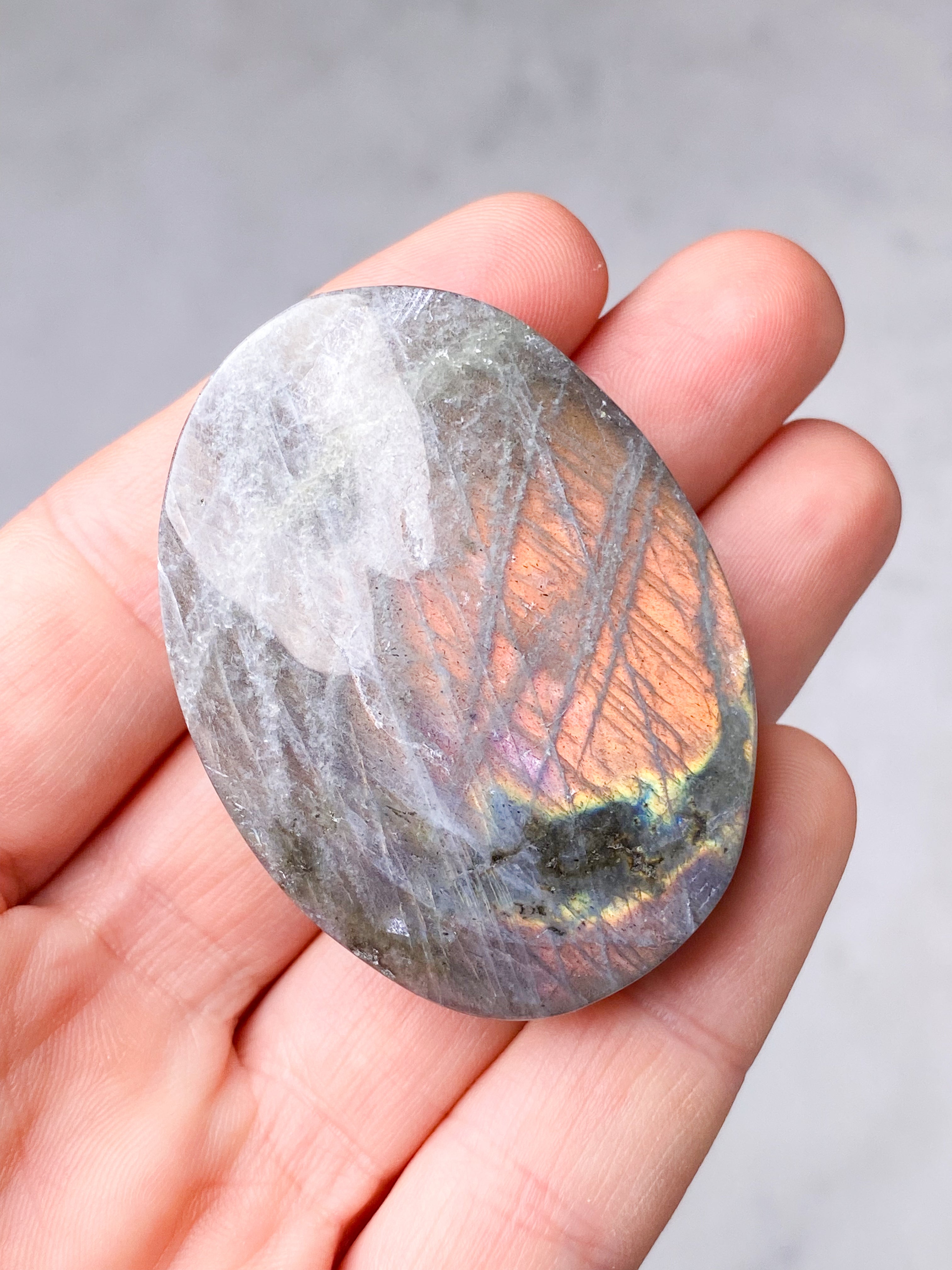 Guld labradorite hjärta