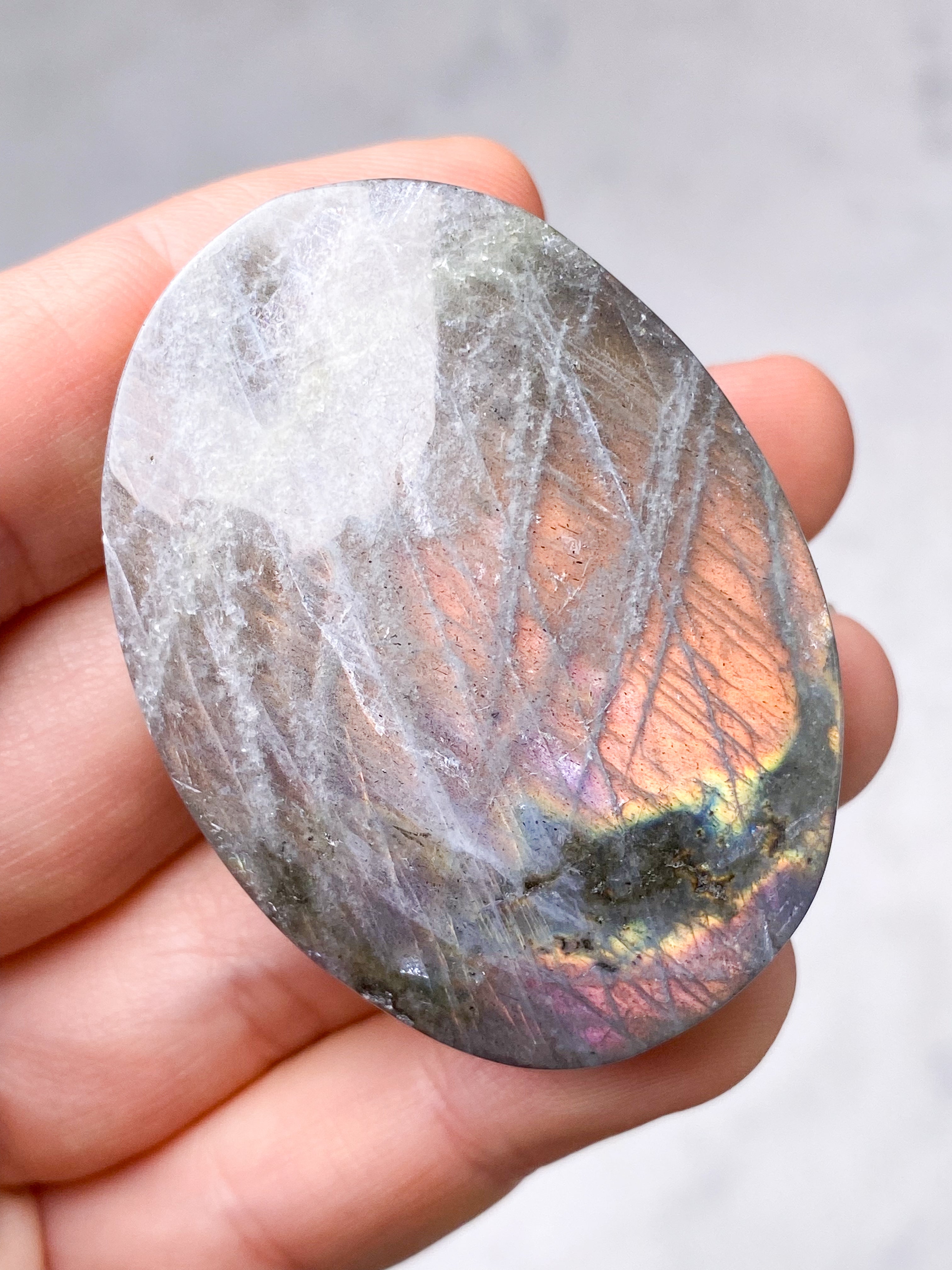Guld labradorite hjärta