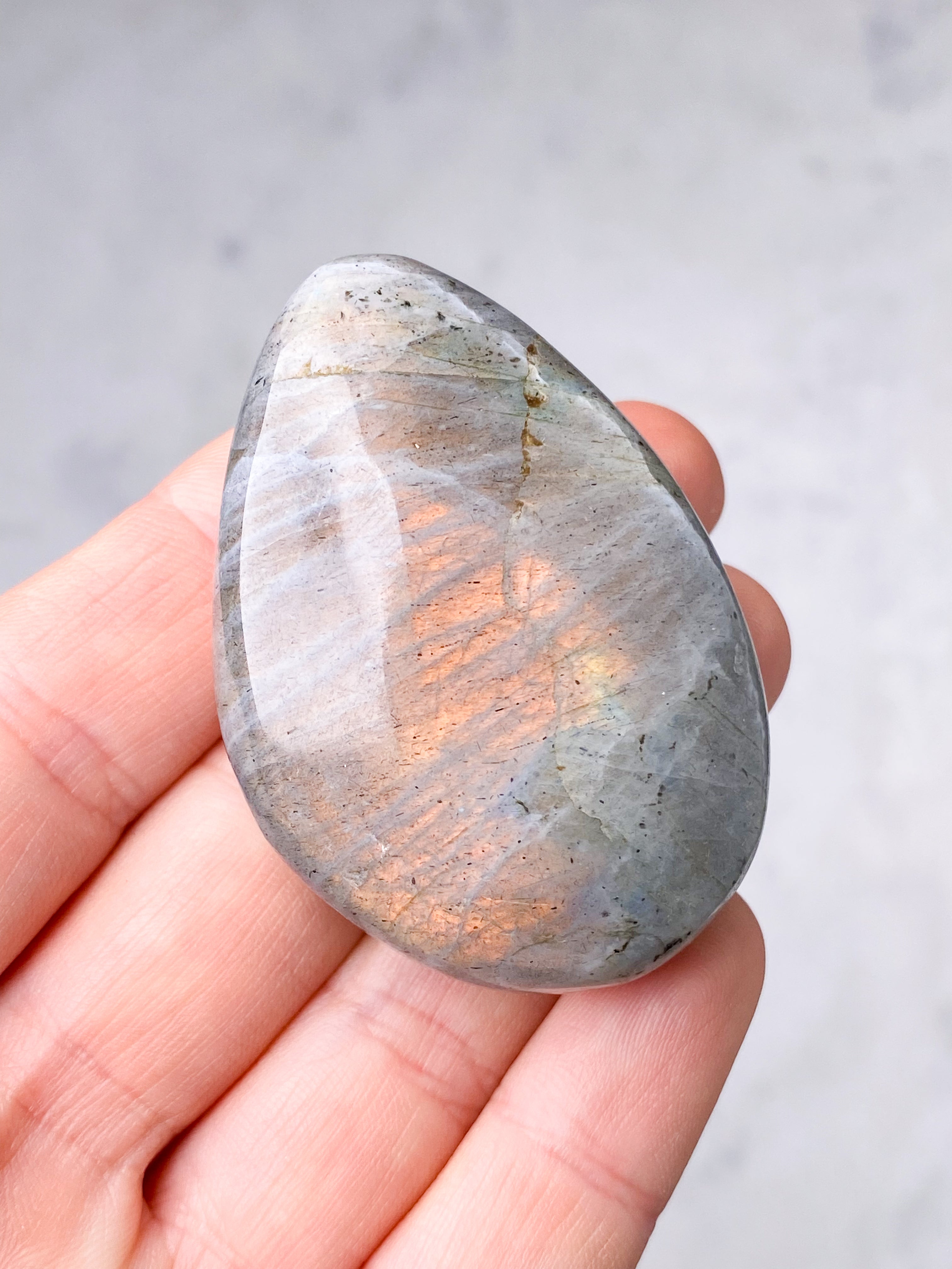 Guld labradorite hjärta