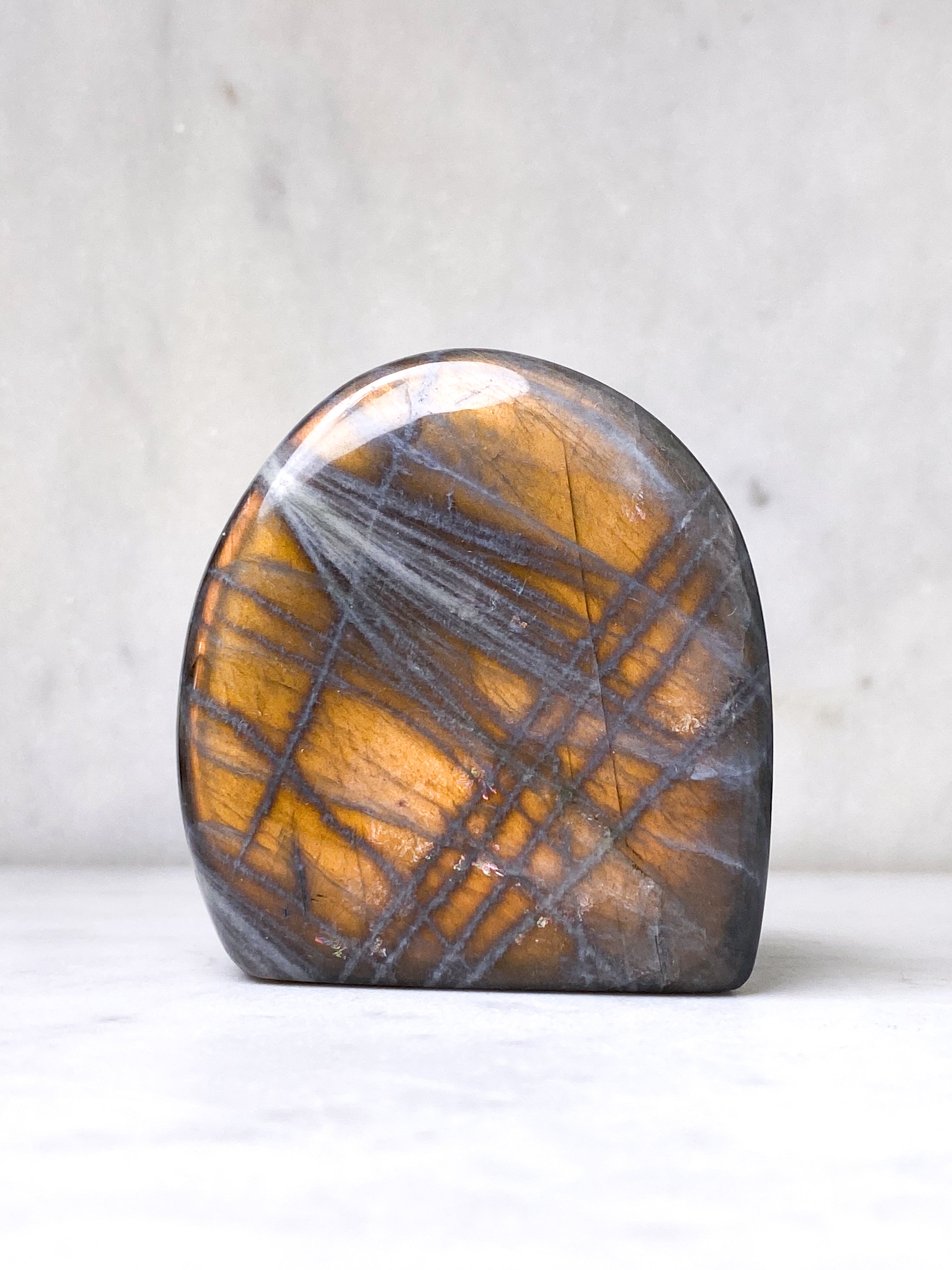 Guld labradorite hjärta