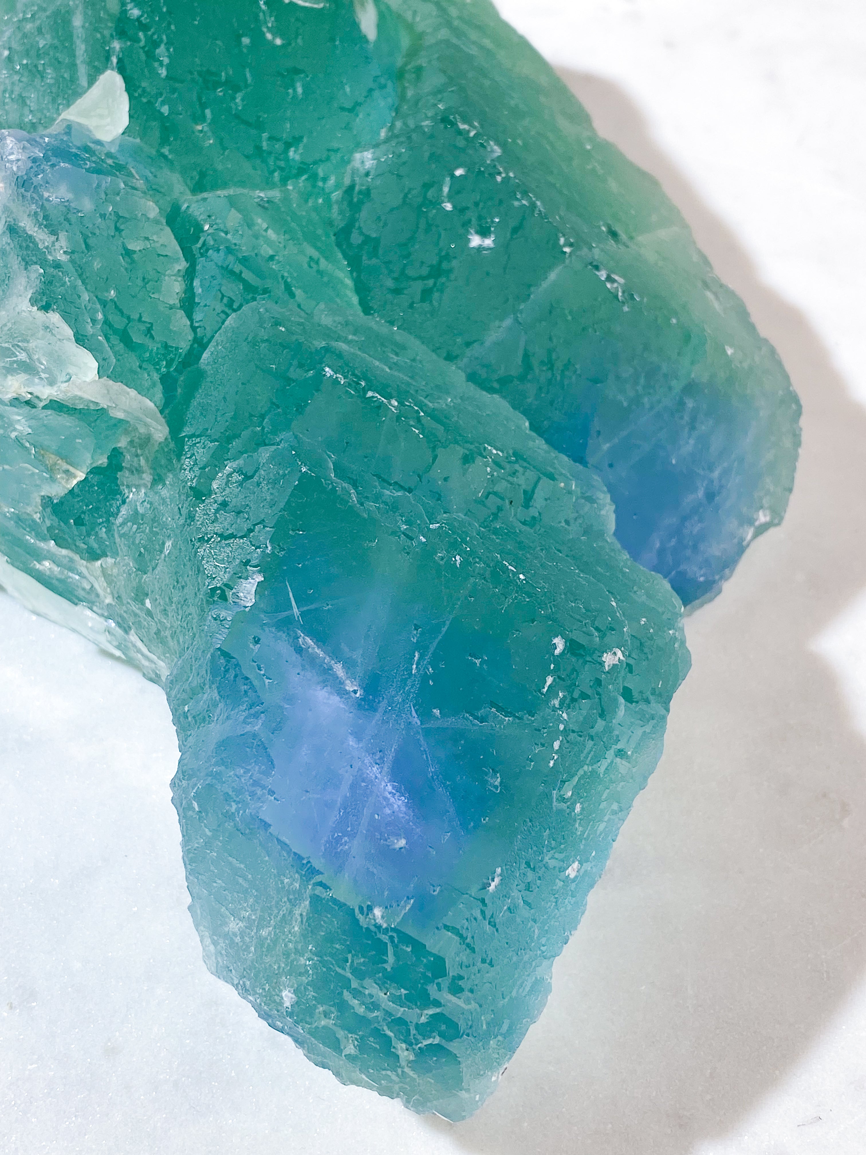 Jättestor Blue Core Fluorit (Nr. 2)