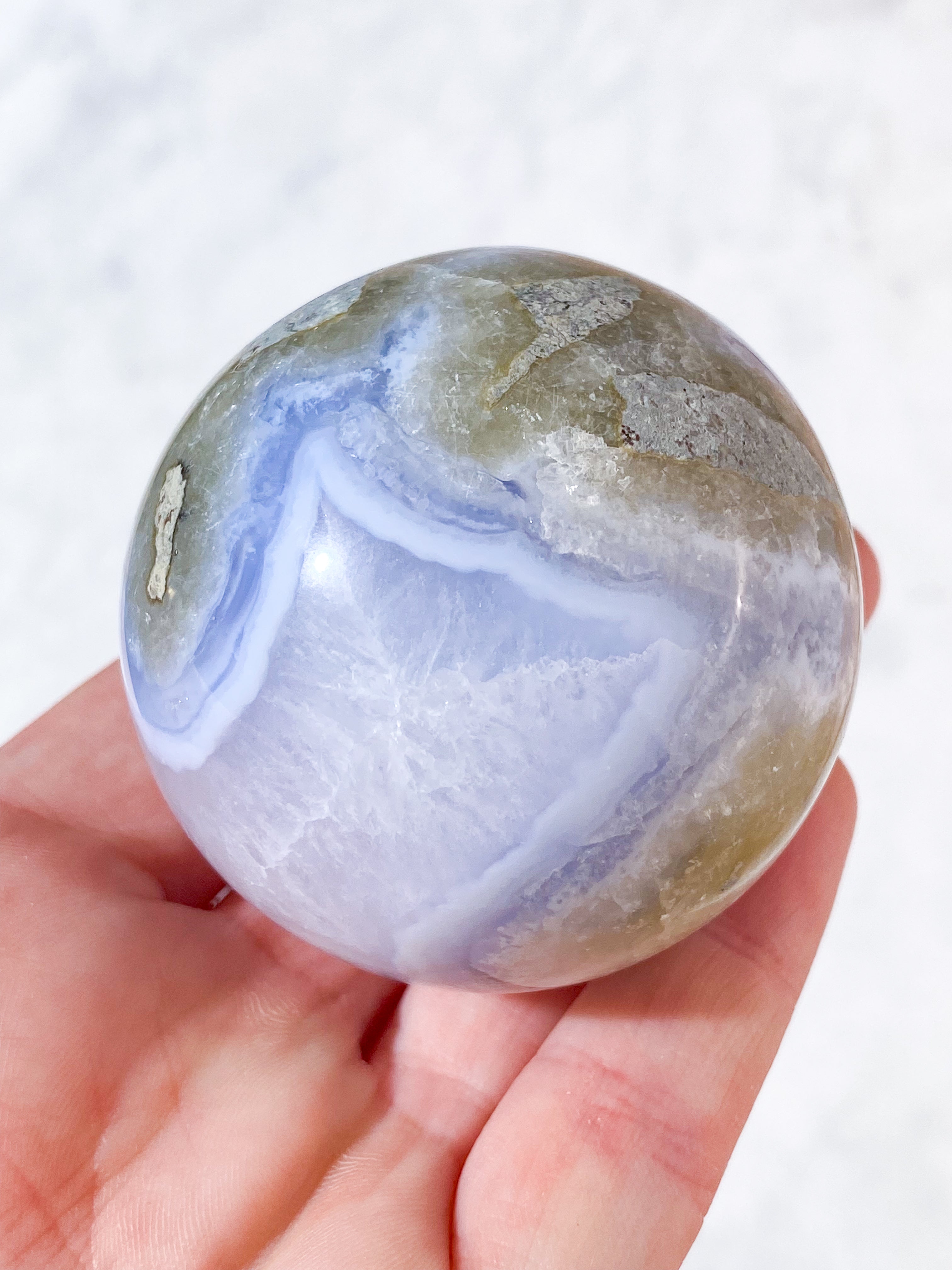 Druzy Blond Agat Kula (Nr. 4)