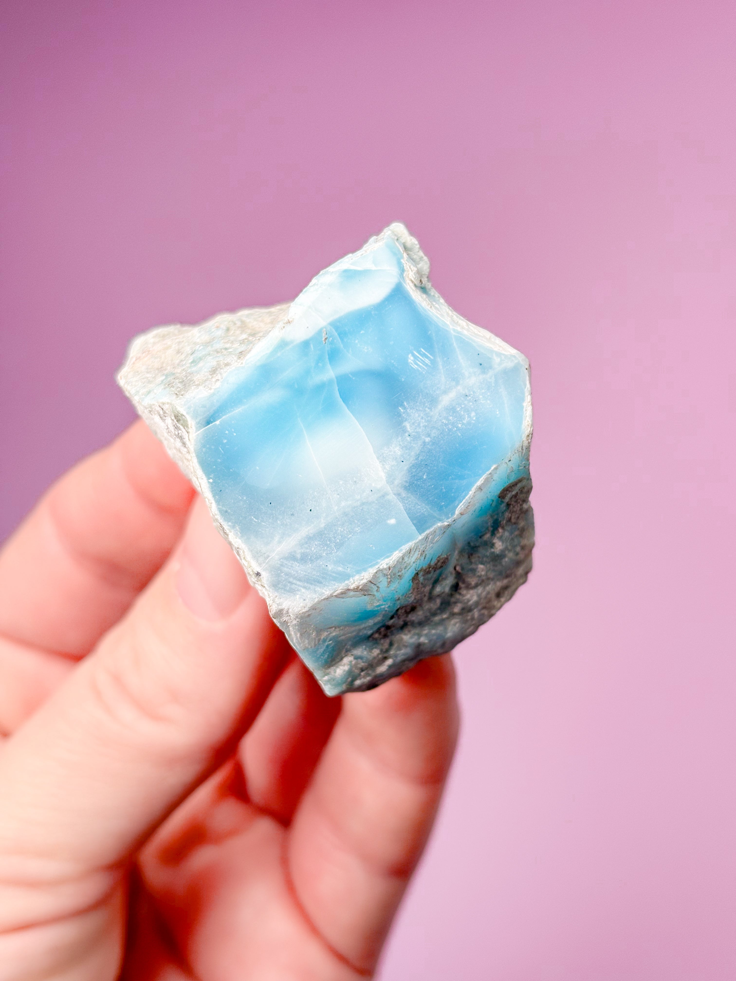 Larimar Raw Polished (nr 40) Exklusiv kvalitet