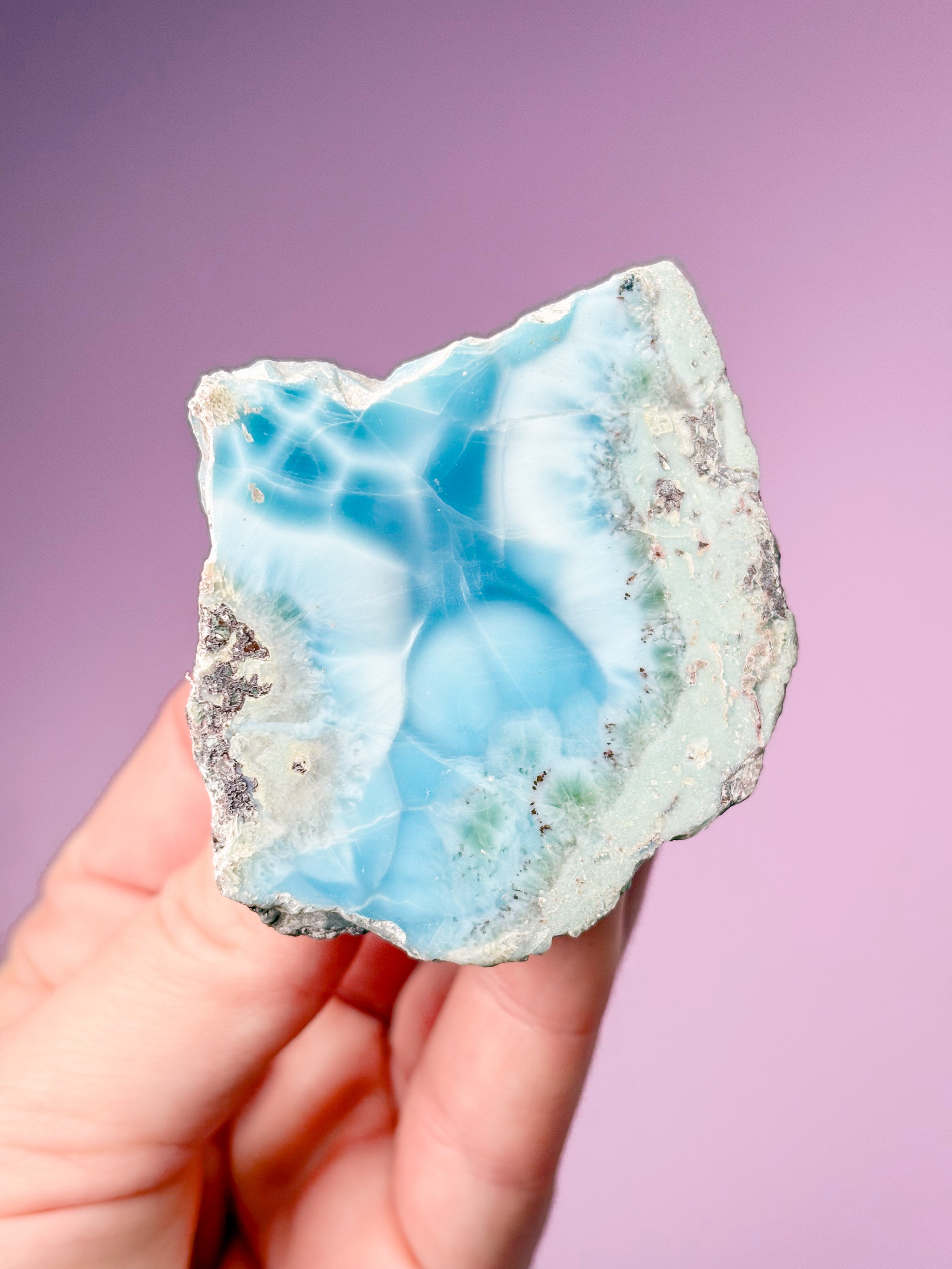 Larimar Raw Polished (nr 41) Exklusiv kvalitet