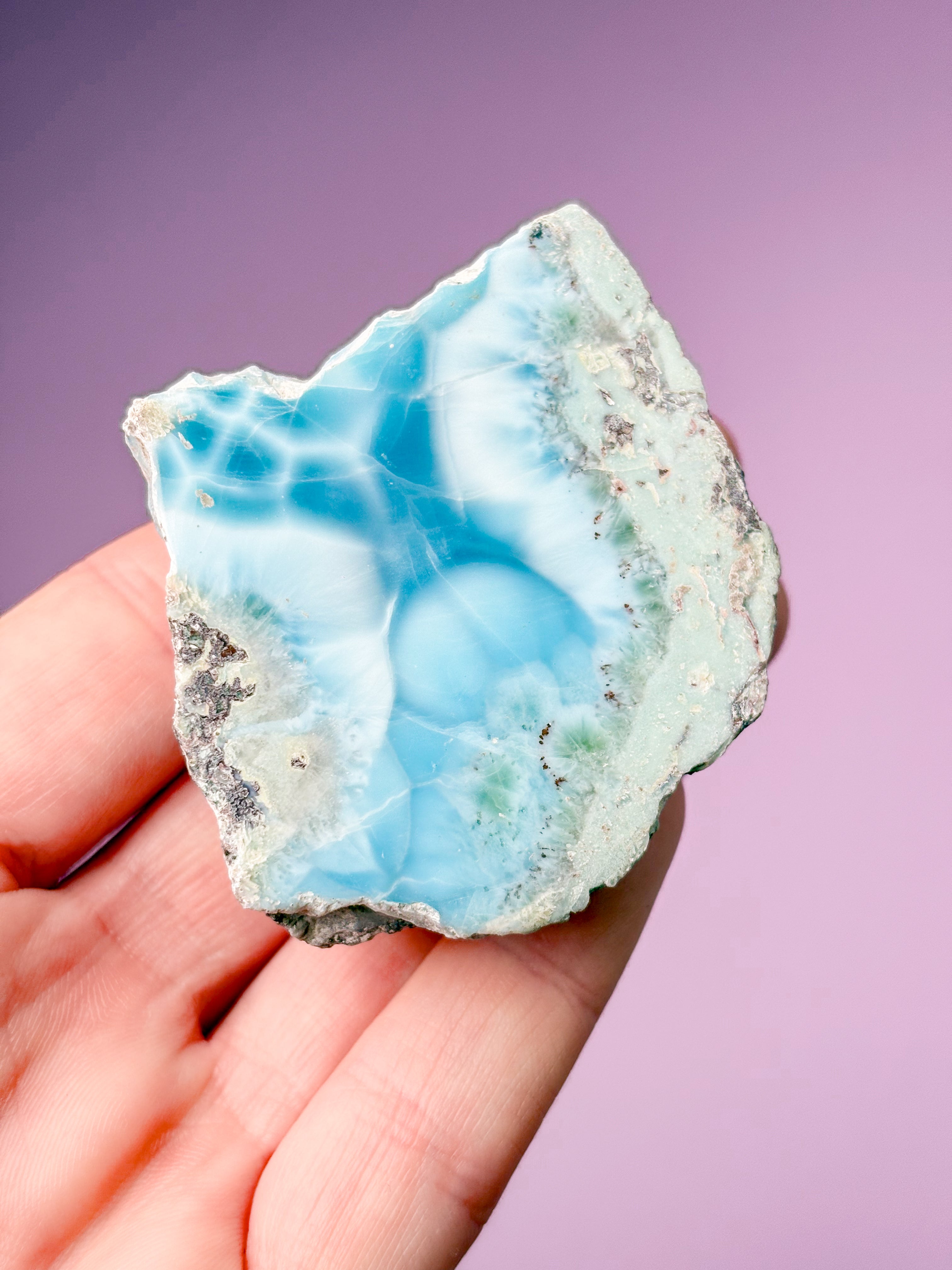 Larimar Raw Polished (nr 41) Exklusiv kvalitet