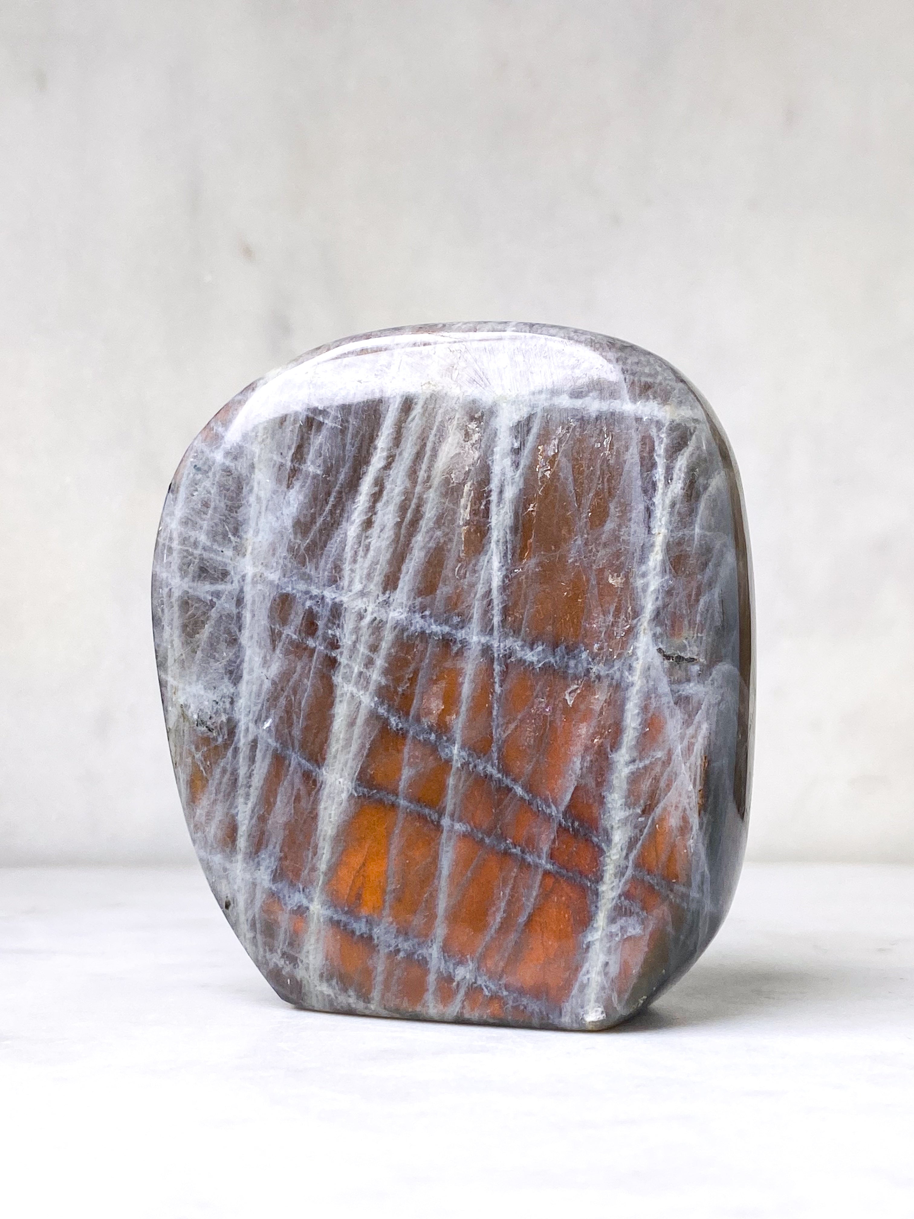Guld labradorite hjärta