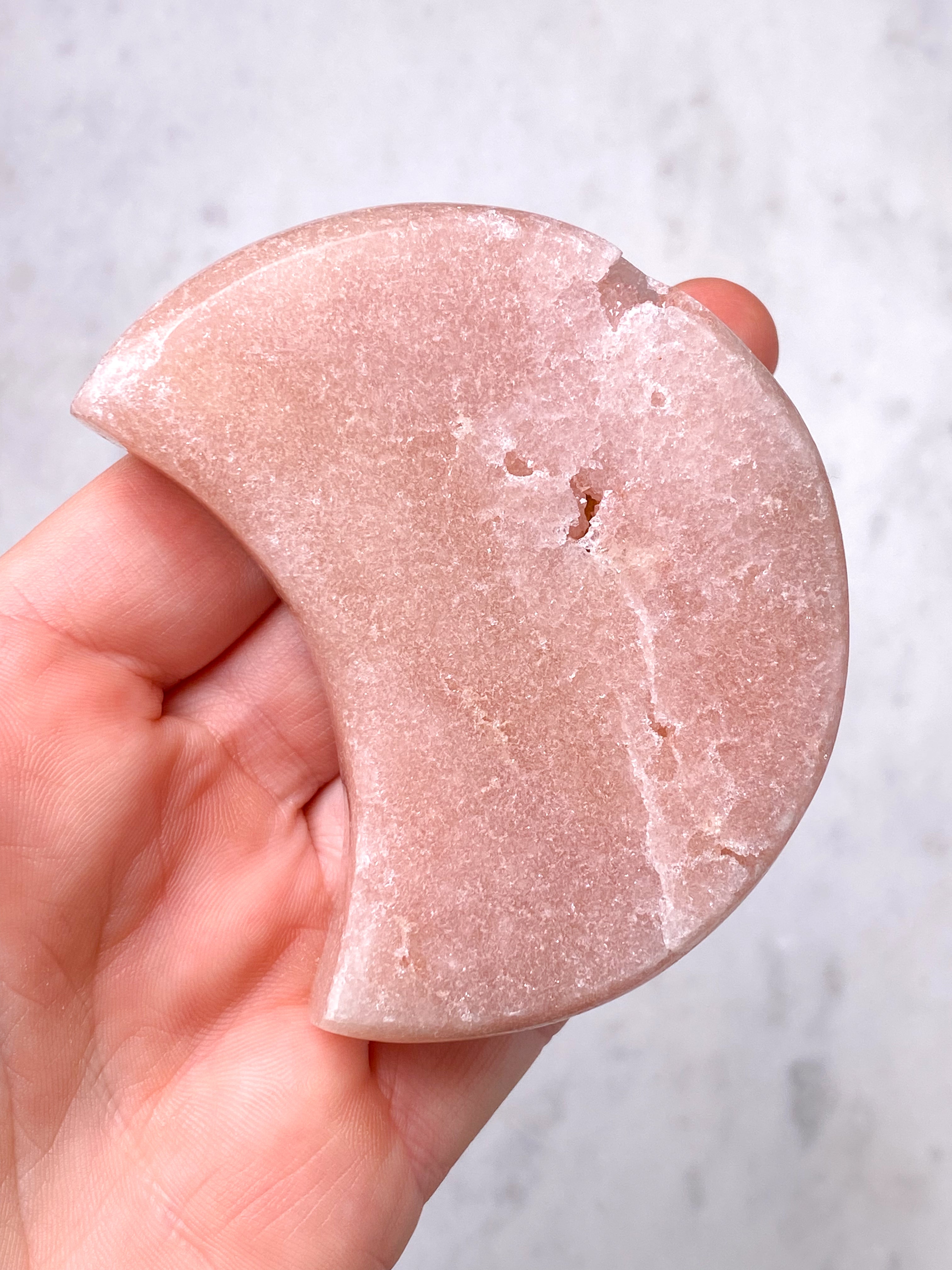 Druzy Pink Ametyst Måne (Nr. 3)