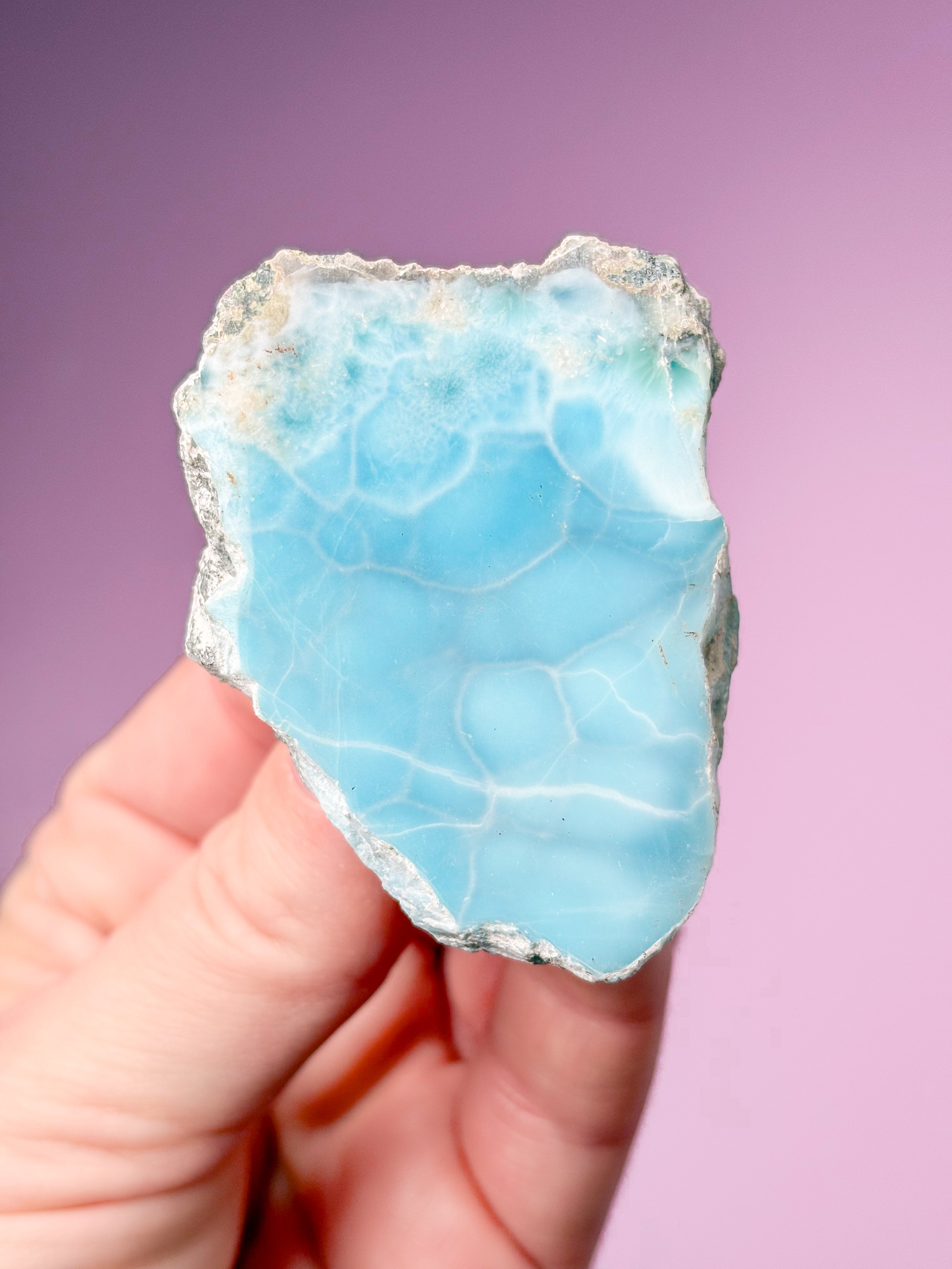 Larimar Raw Polished (nr 45) Exklusiv kvalitet