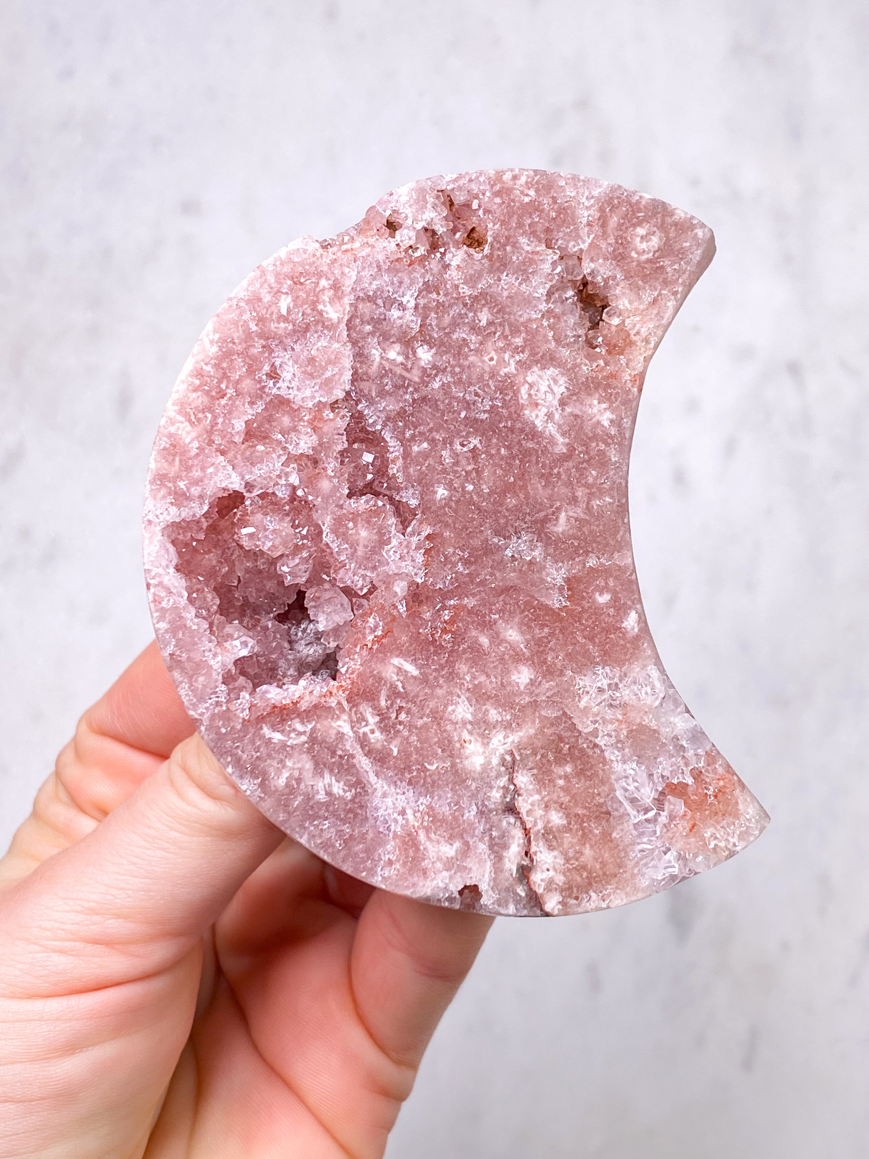 Druzy Pink Ametyst Måne (Nr. 6)