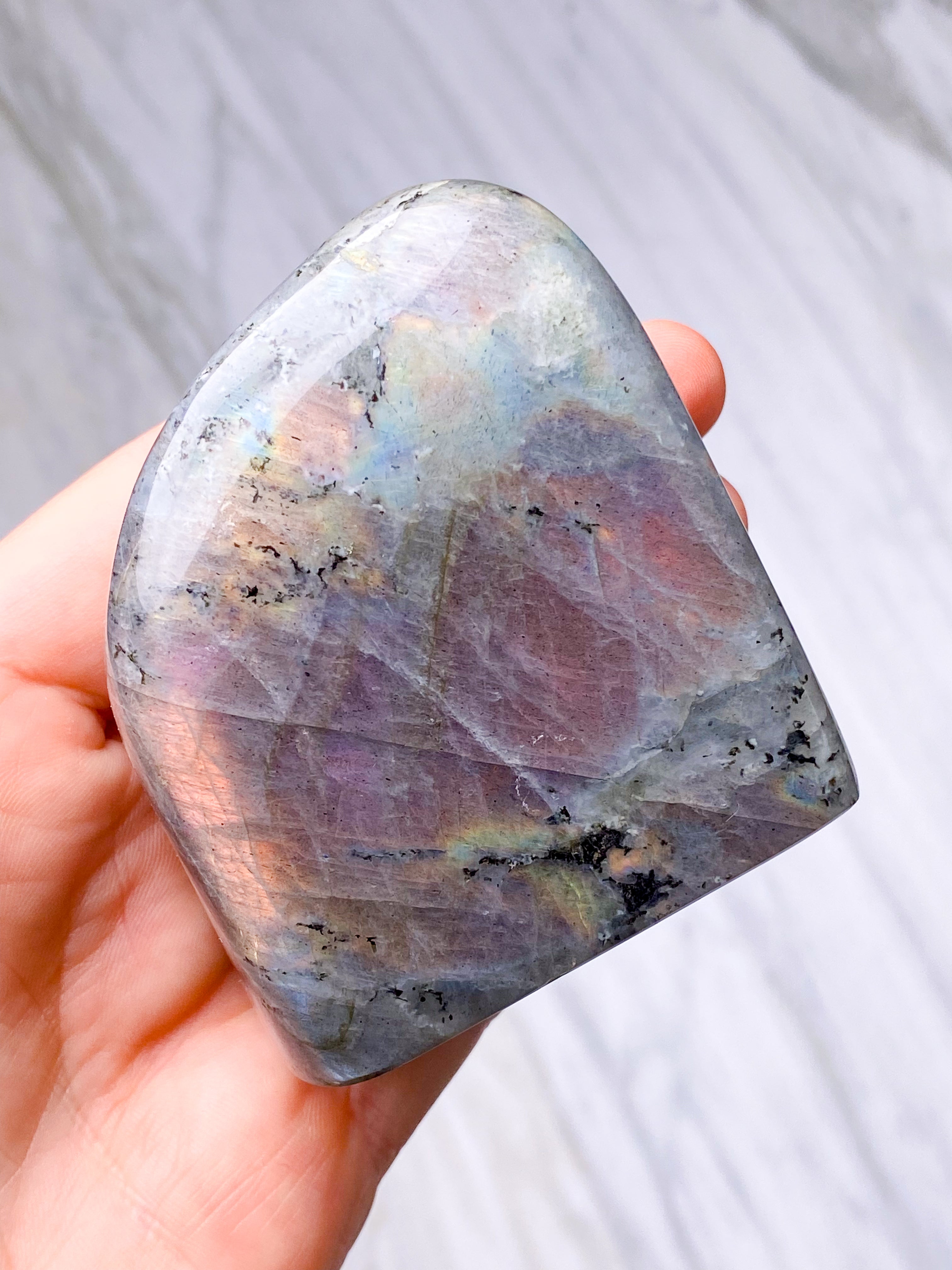 Guld labradorite hjärta