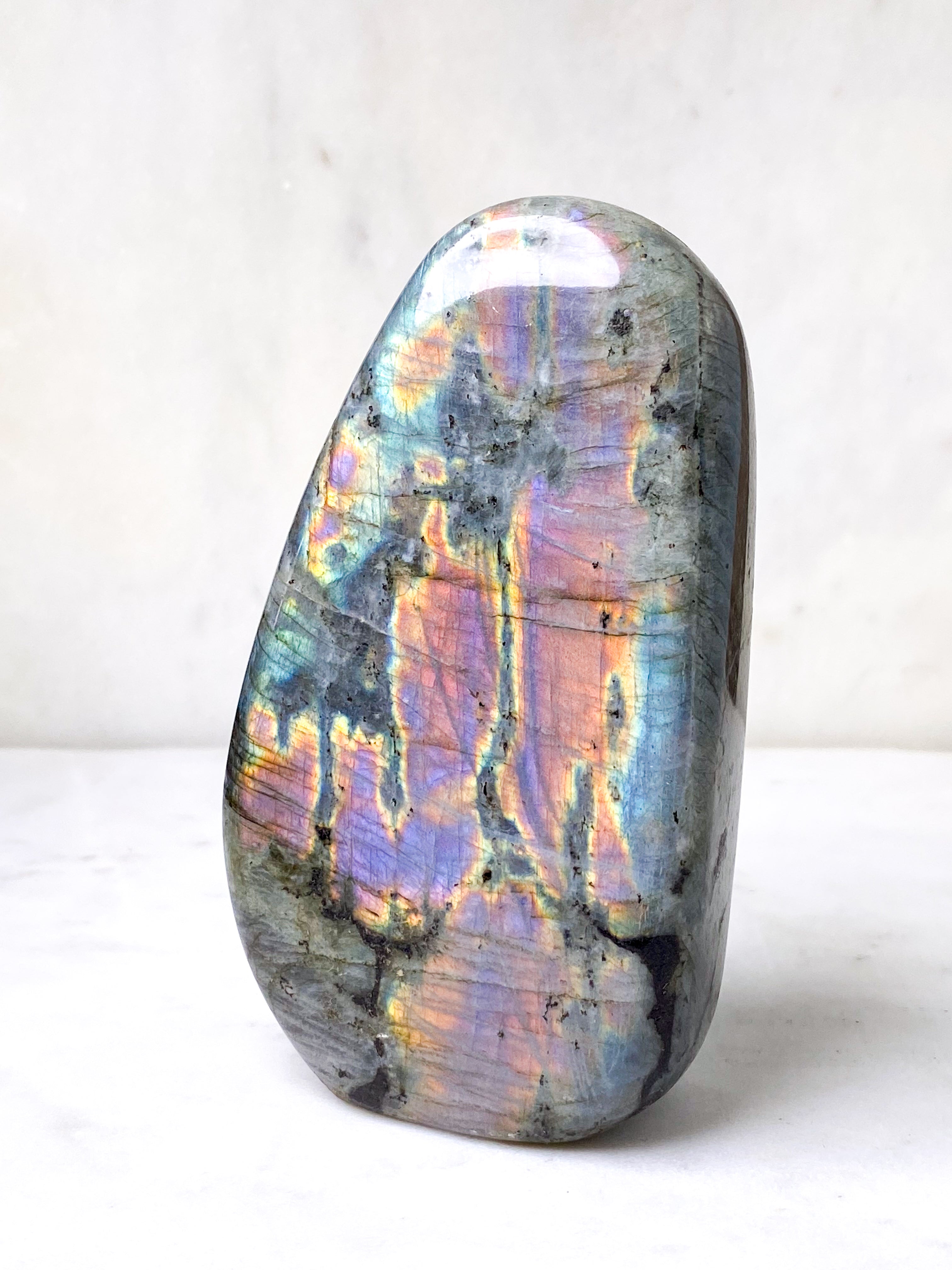 Guld labradorite hjärta