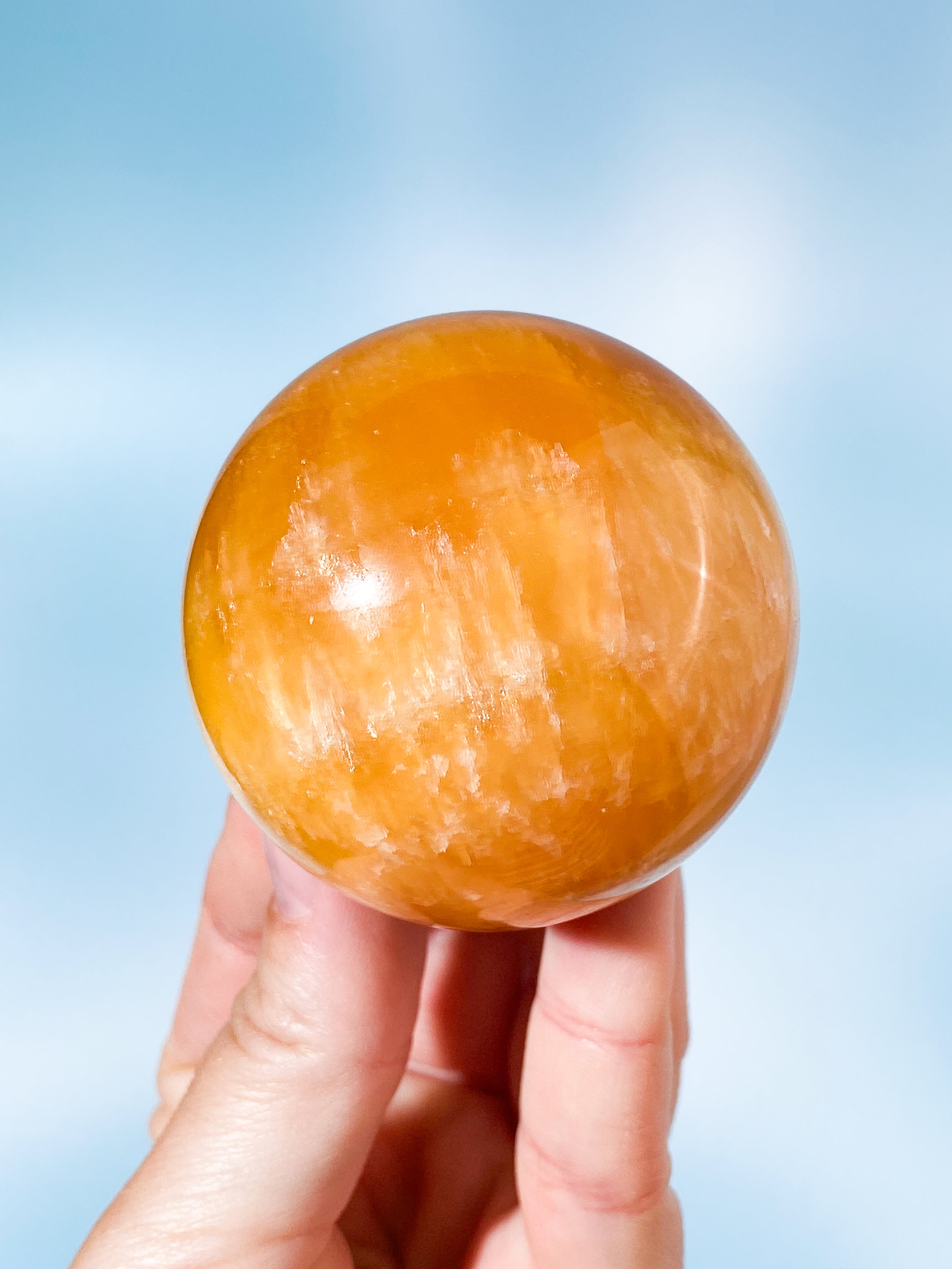 Orange kalcitboll (nr 1)