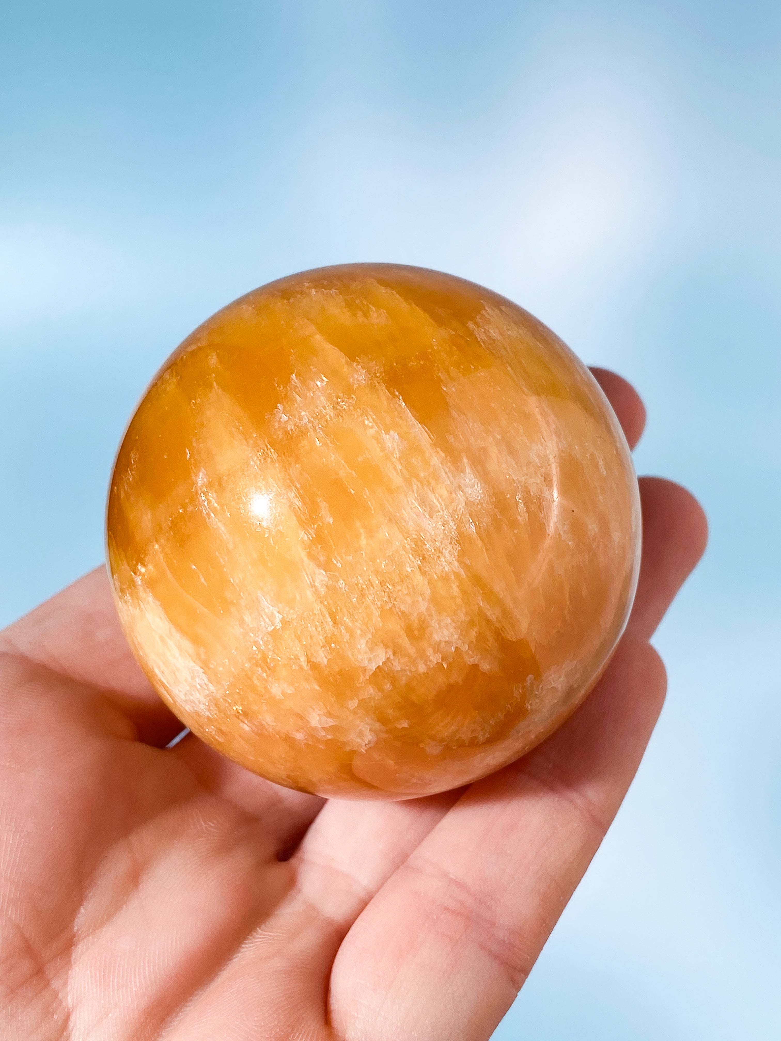 Orange kalcitboll (nr 1)