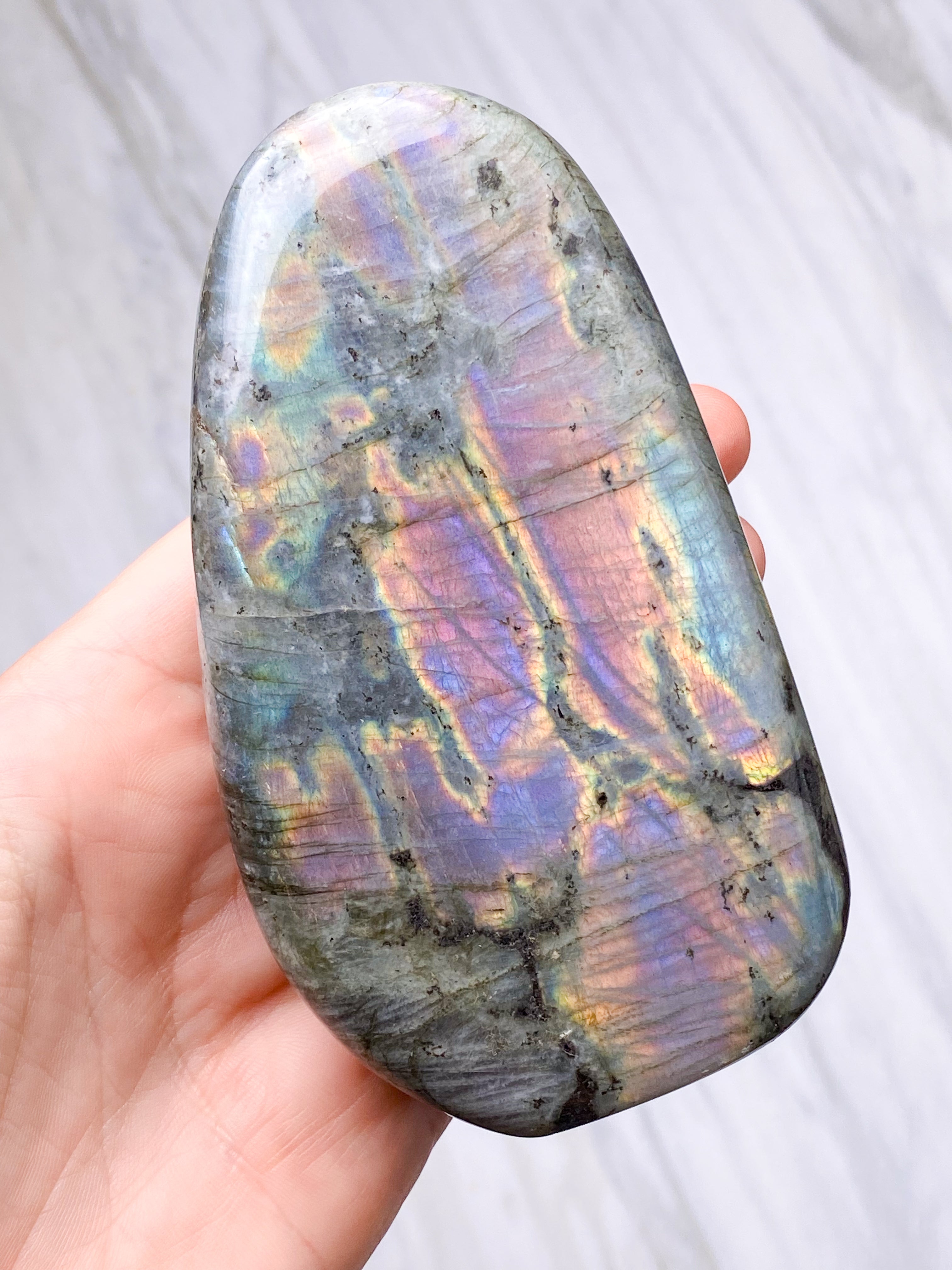 Guld labradorite hjärta