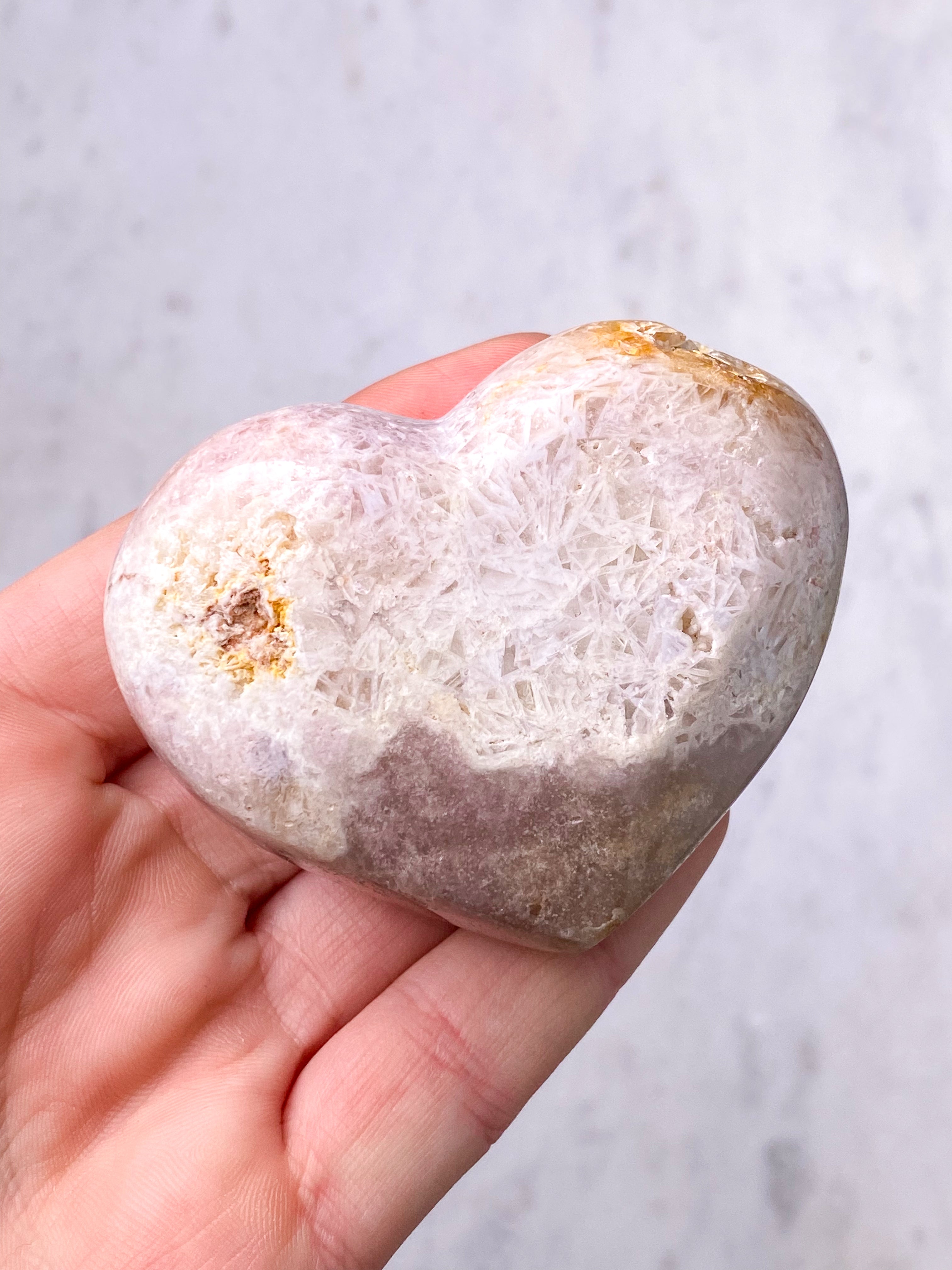 Druzy Pink Ametyst Hjerte (Nr. 4)